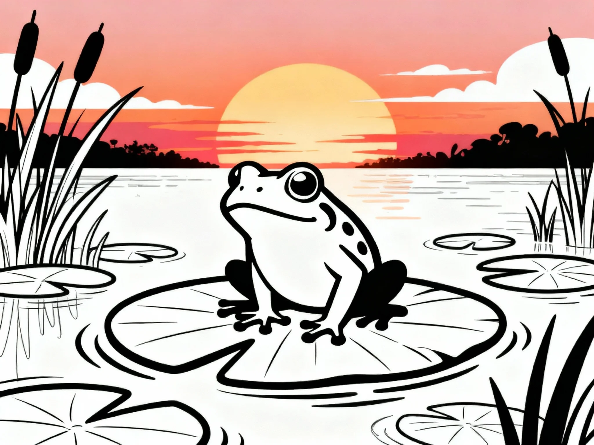 Frog in the Sunset