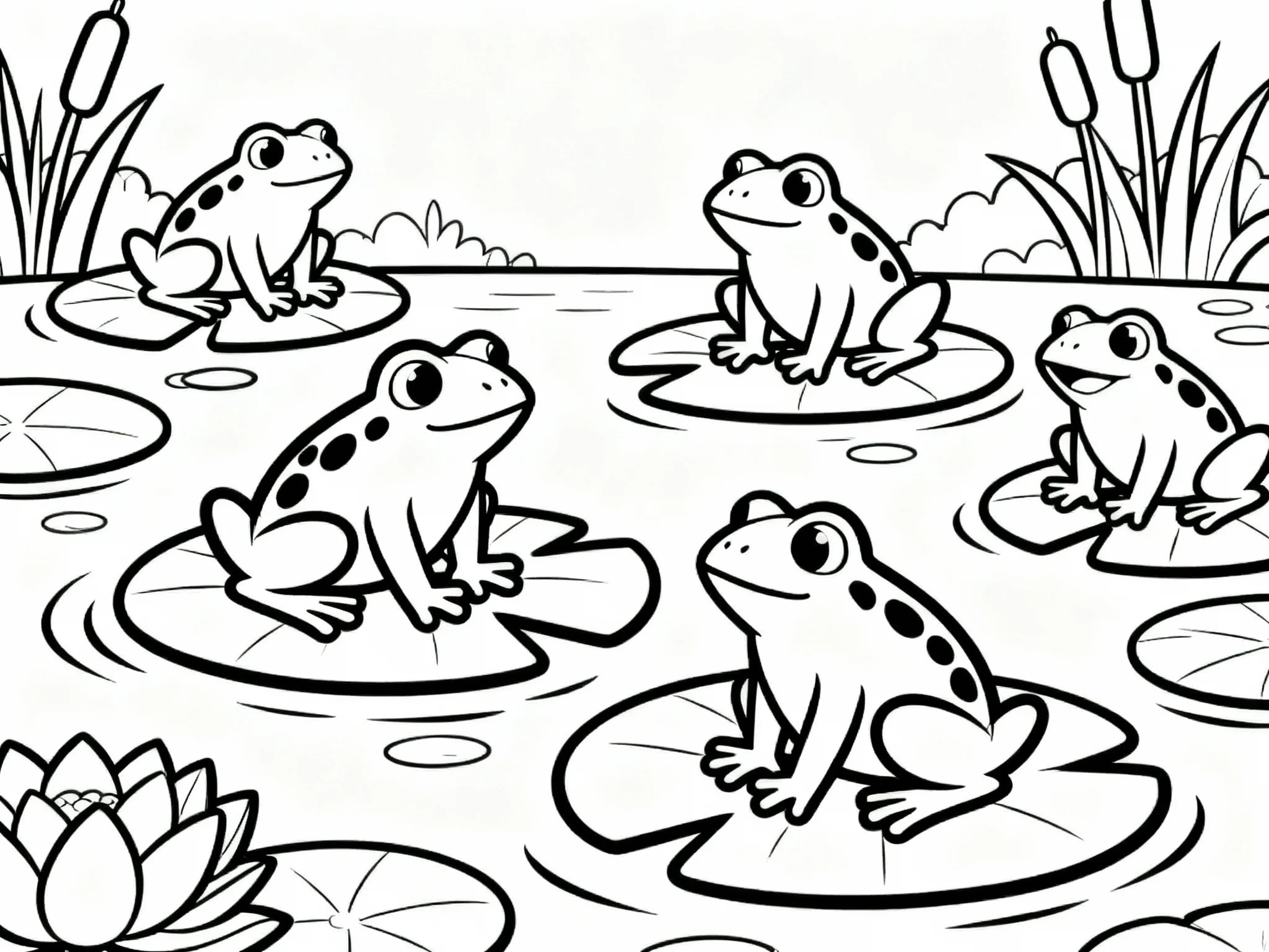 Frog Playing with Friends