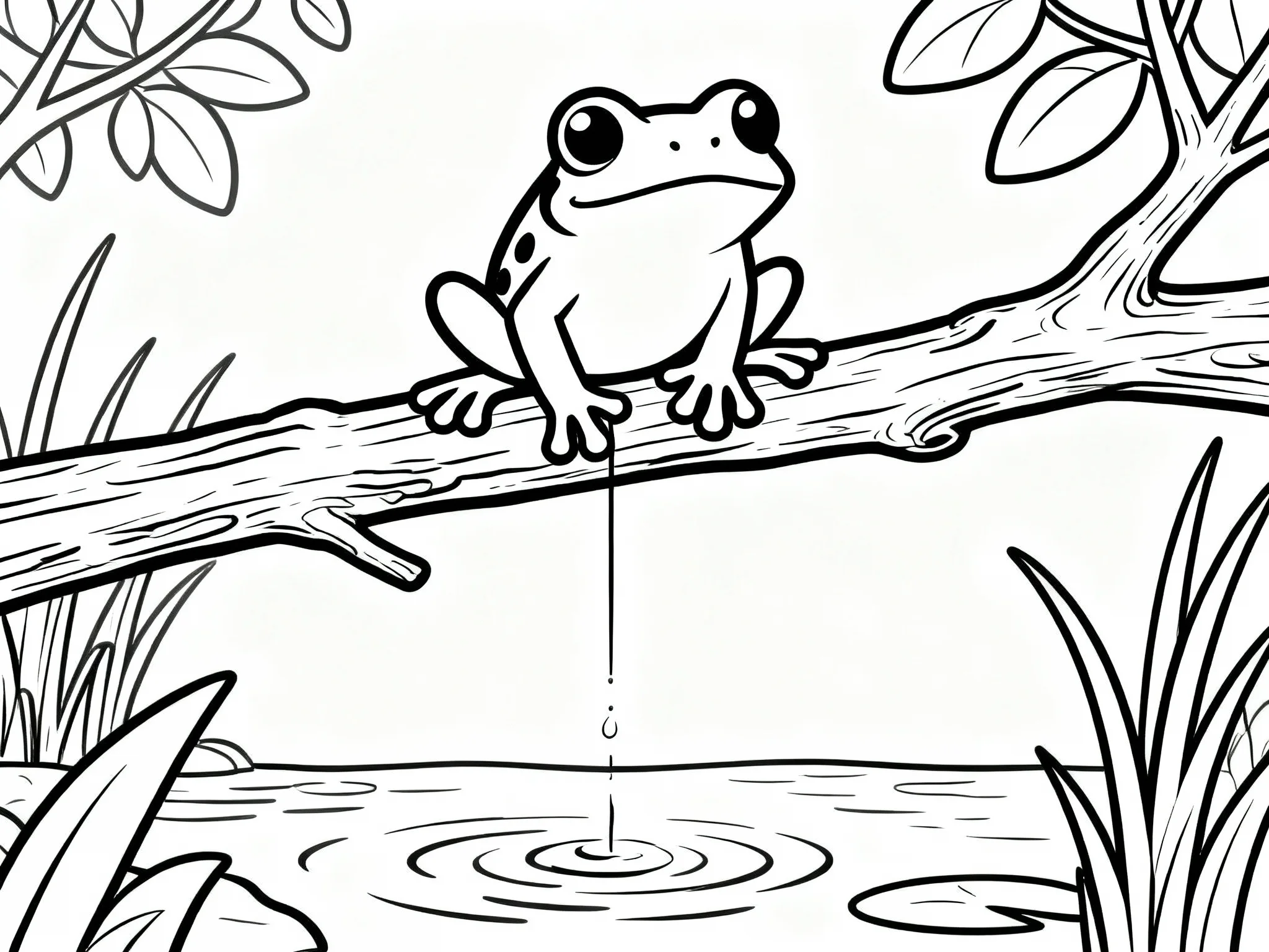 Frog Sitting on a Branch