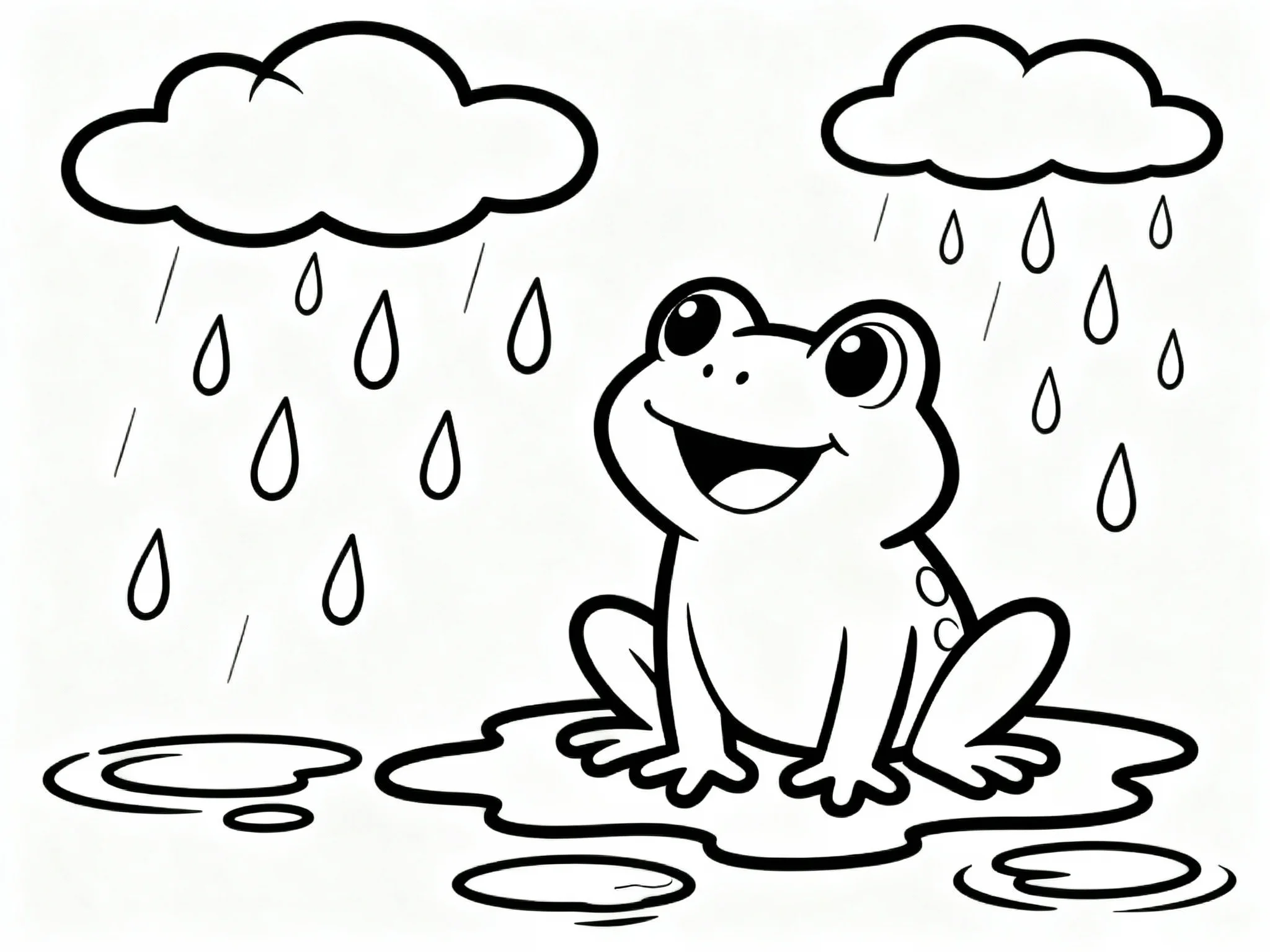 Frog in the Rain
