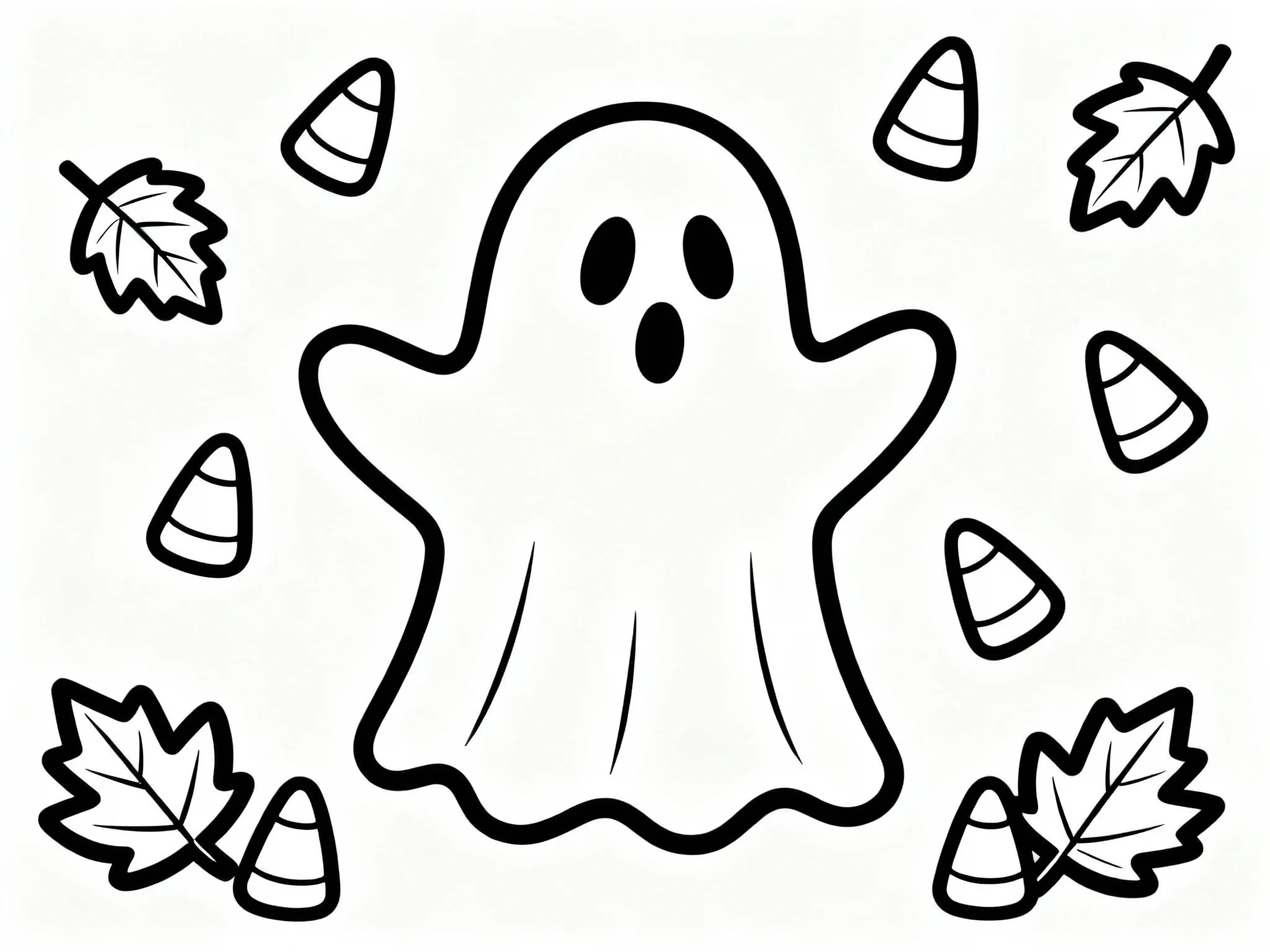 Ghost with Candy Corn