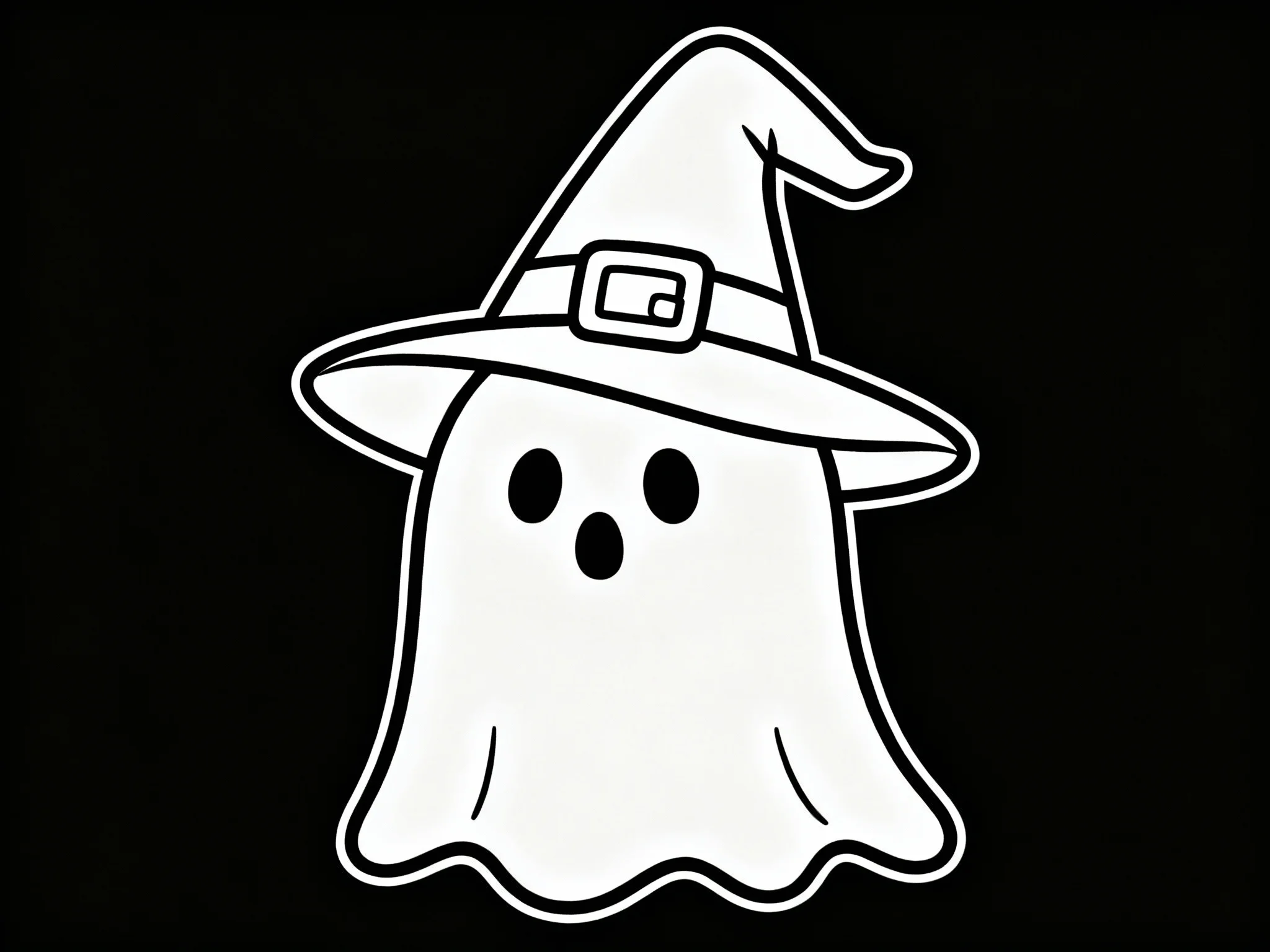 Ghost with Witch Hat