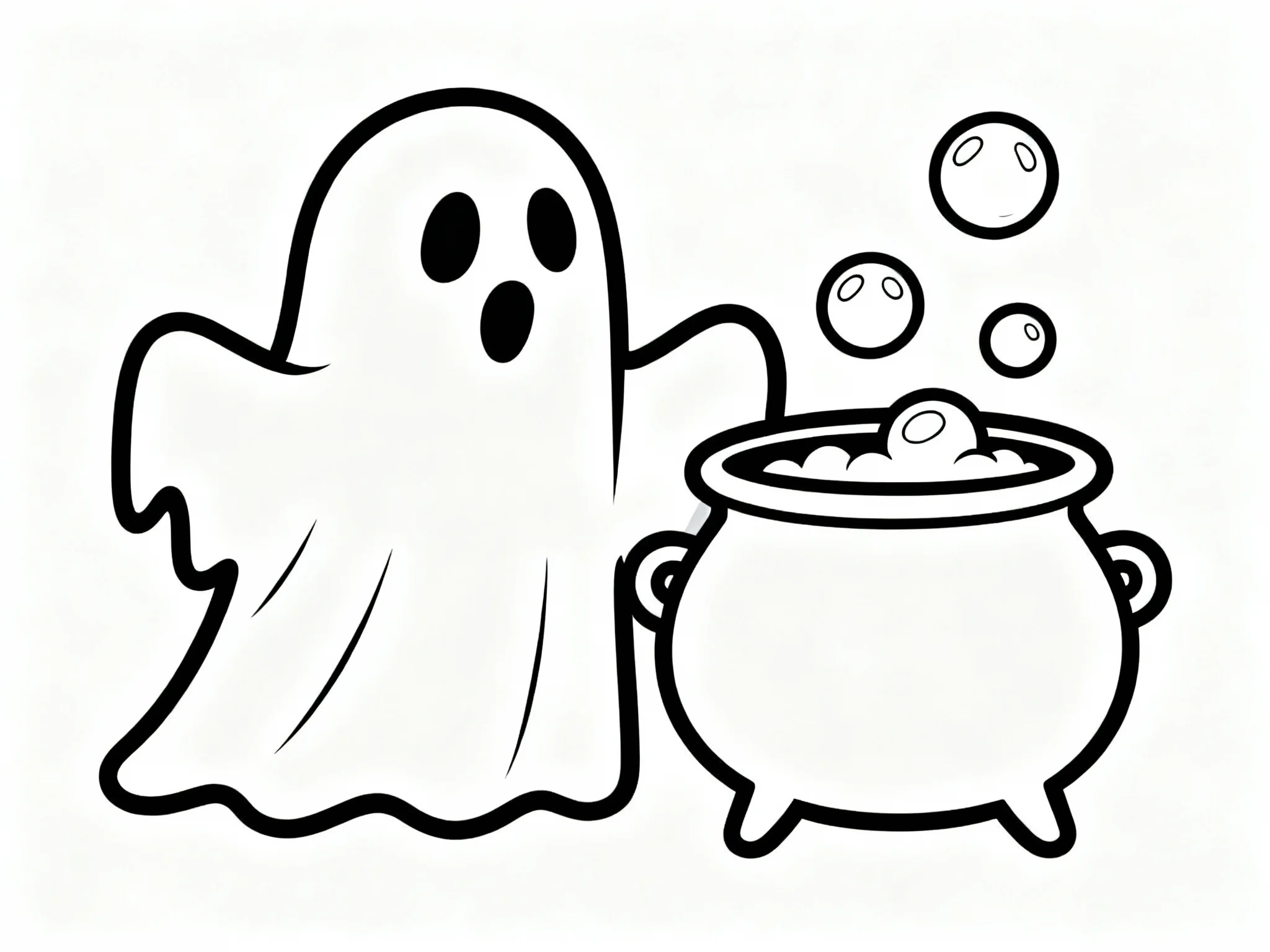 Ghost with Cauldron