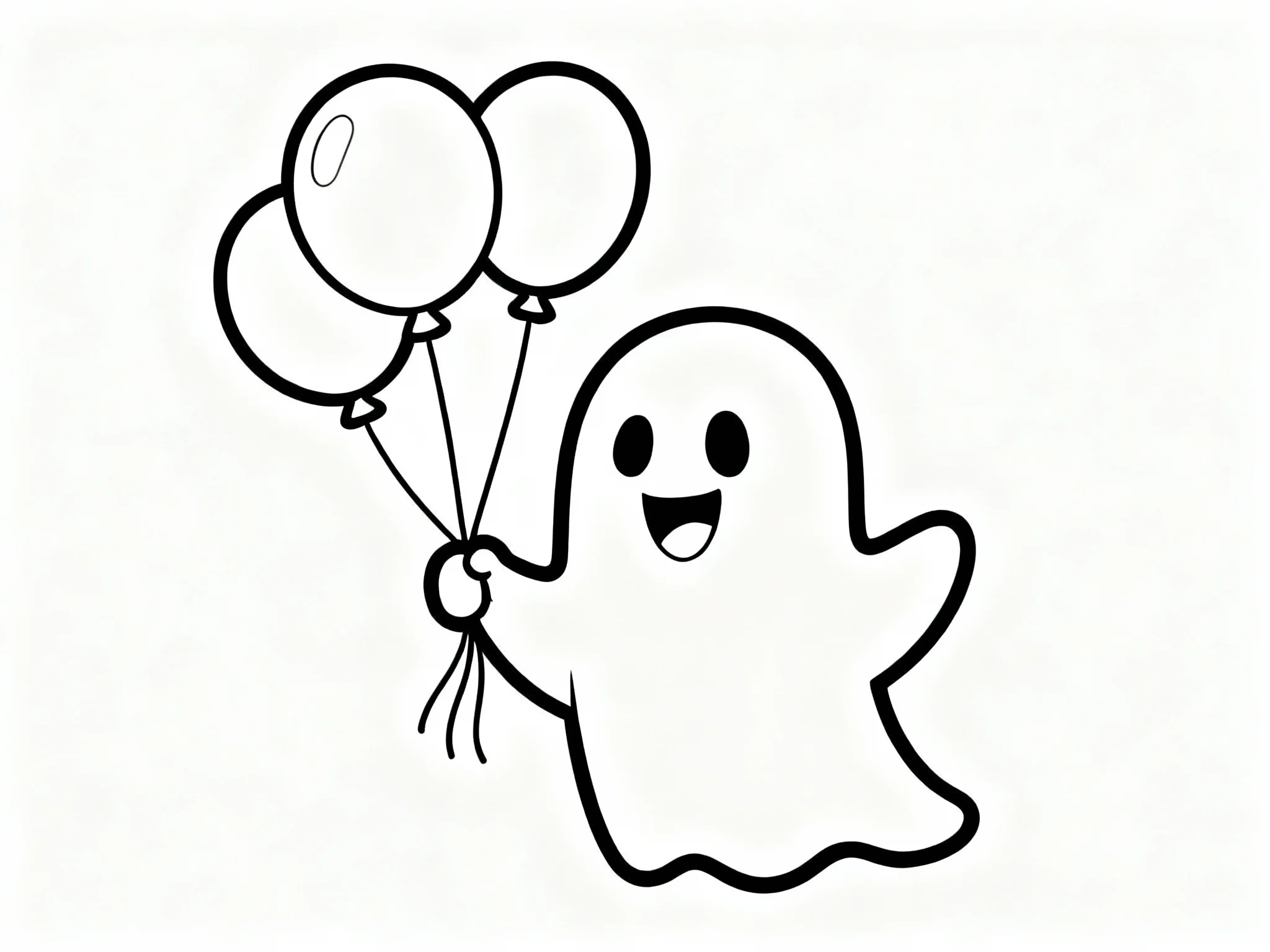 Ghost Playing with Balloons