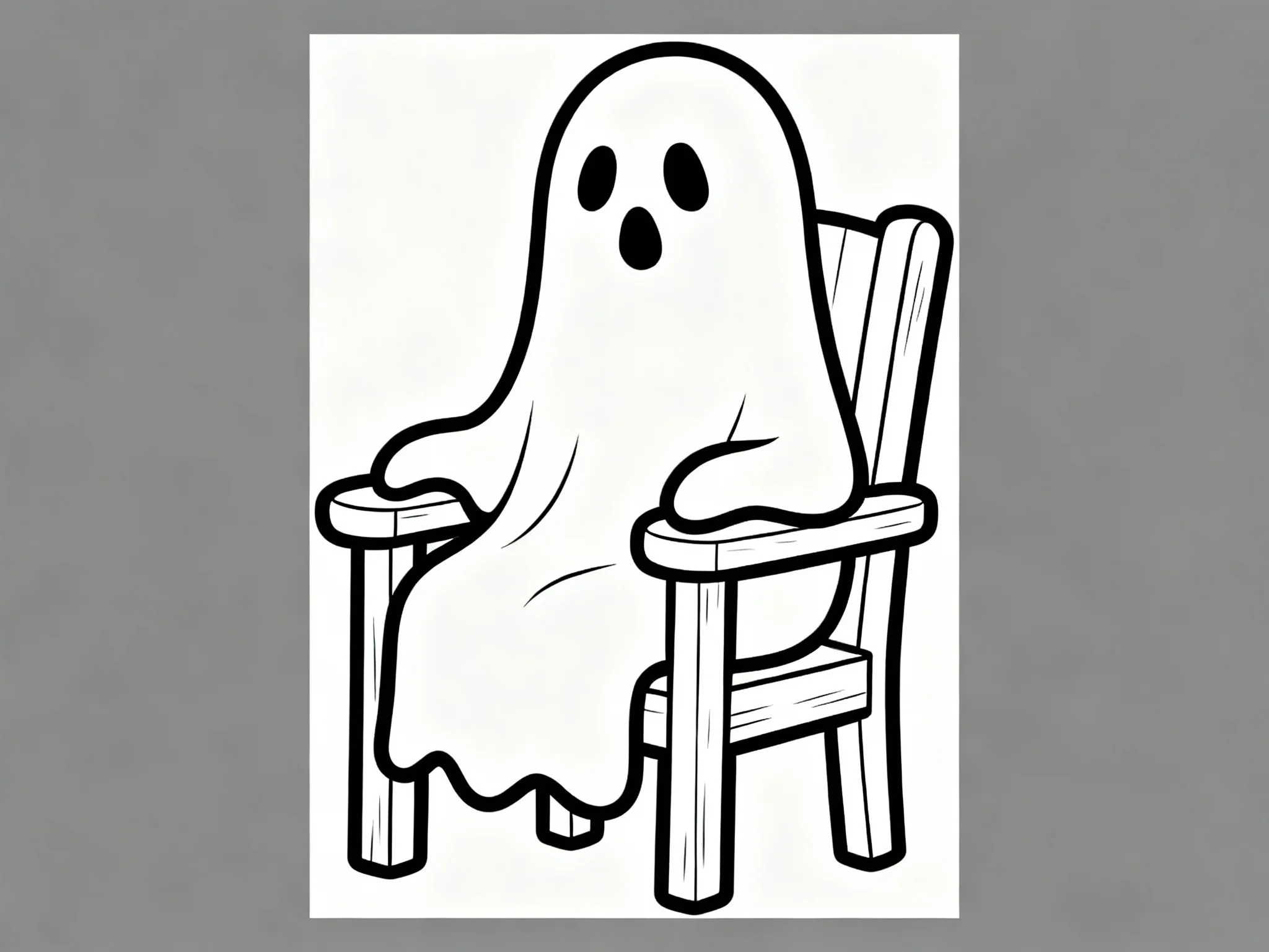 Ghost Sitting on Chair