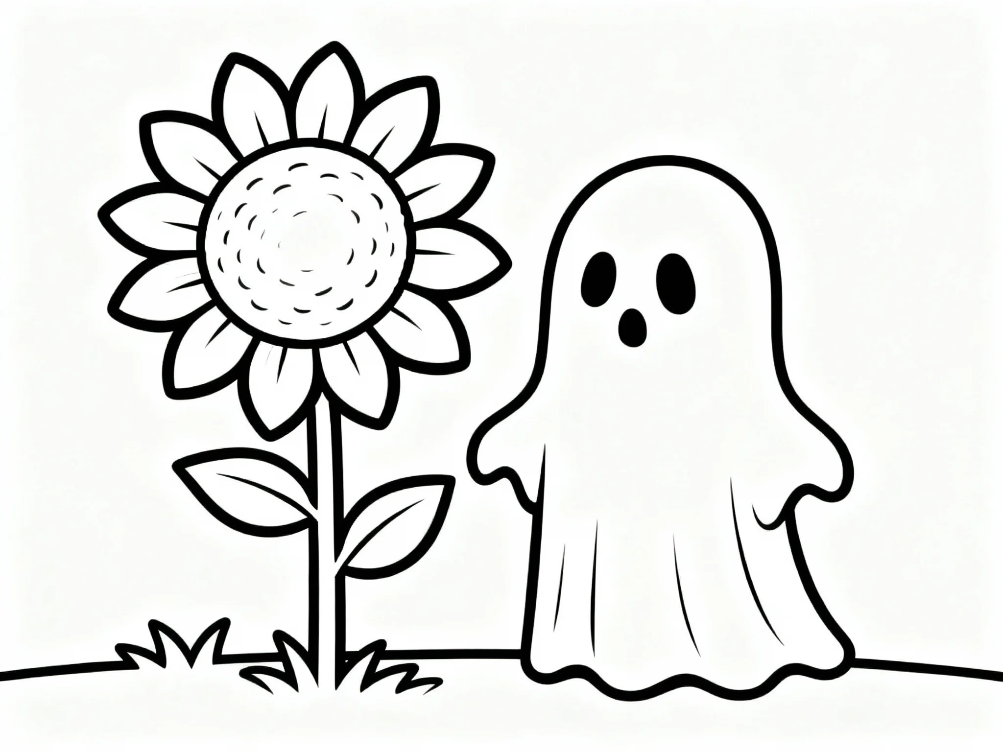 Ghost with Sunflower