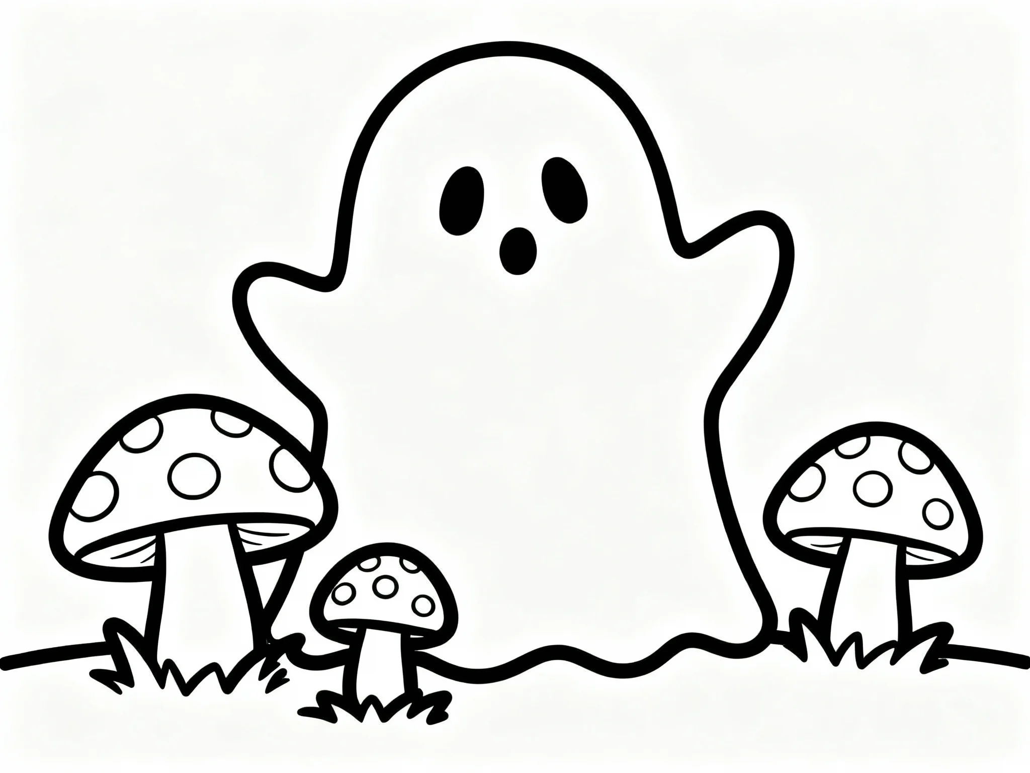 Ghost with Mushrooms