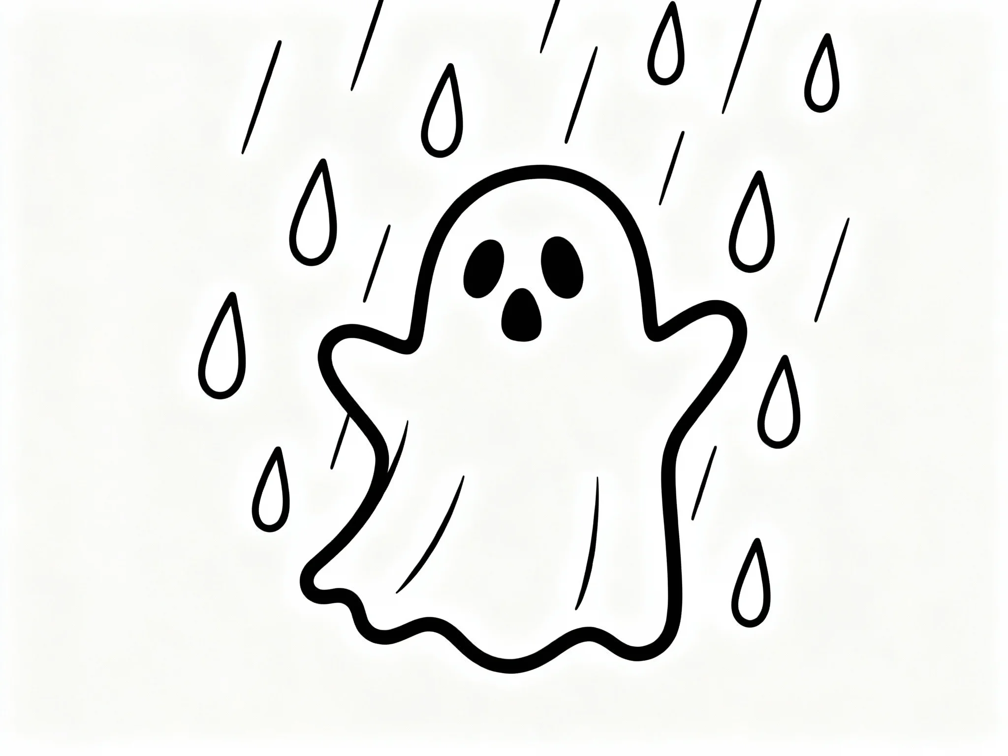 Ghost with Raindrops