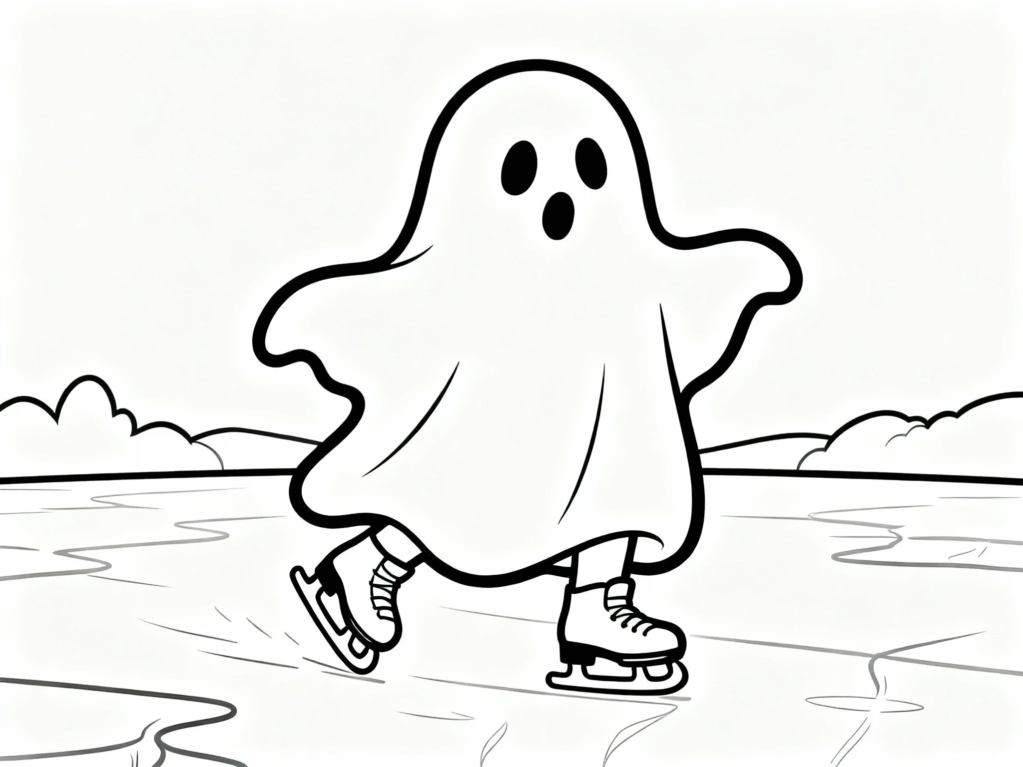 Ghost with Ice Skates
