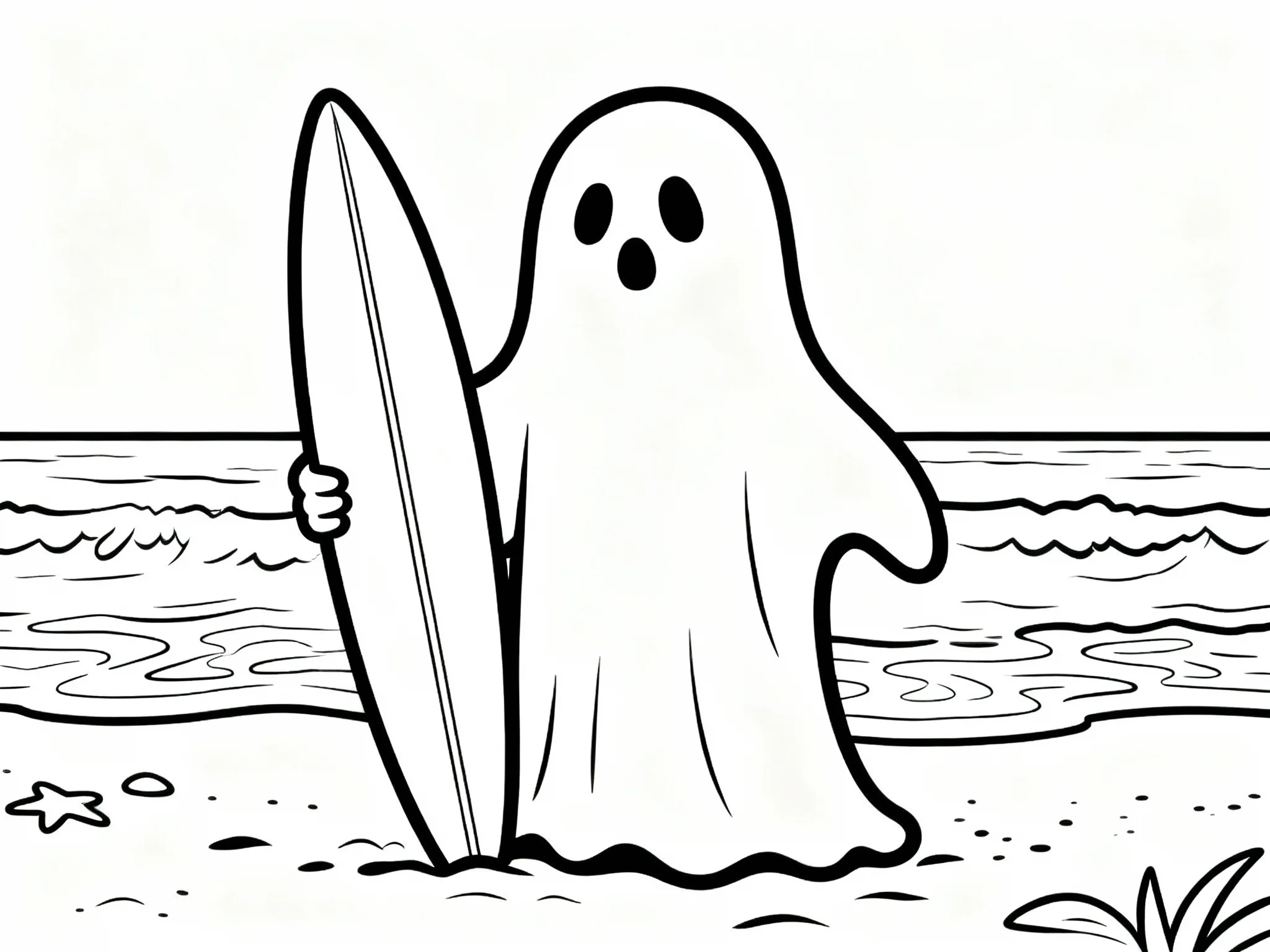 Ghost with Surfboard