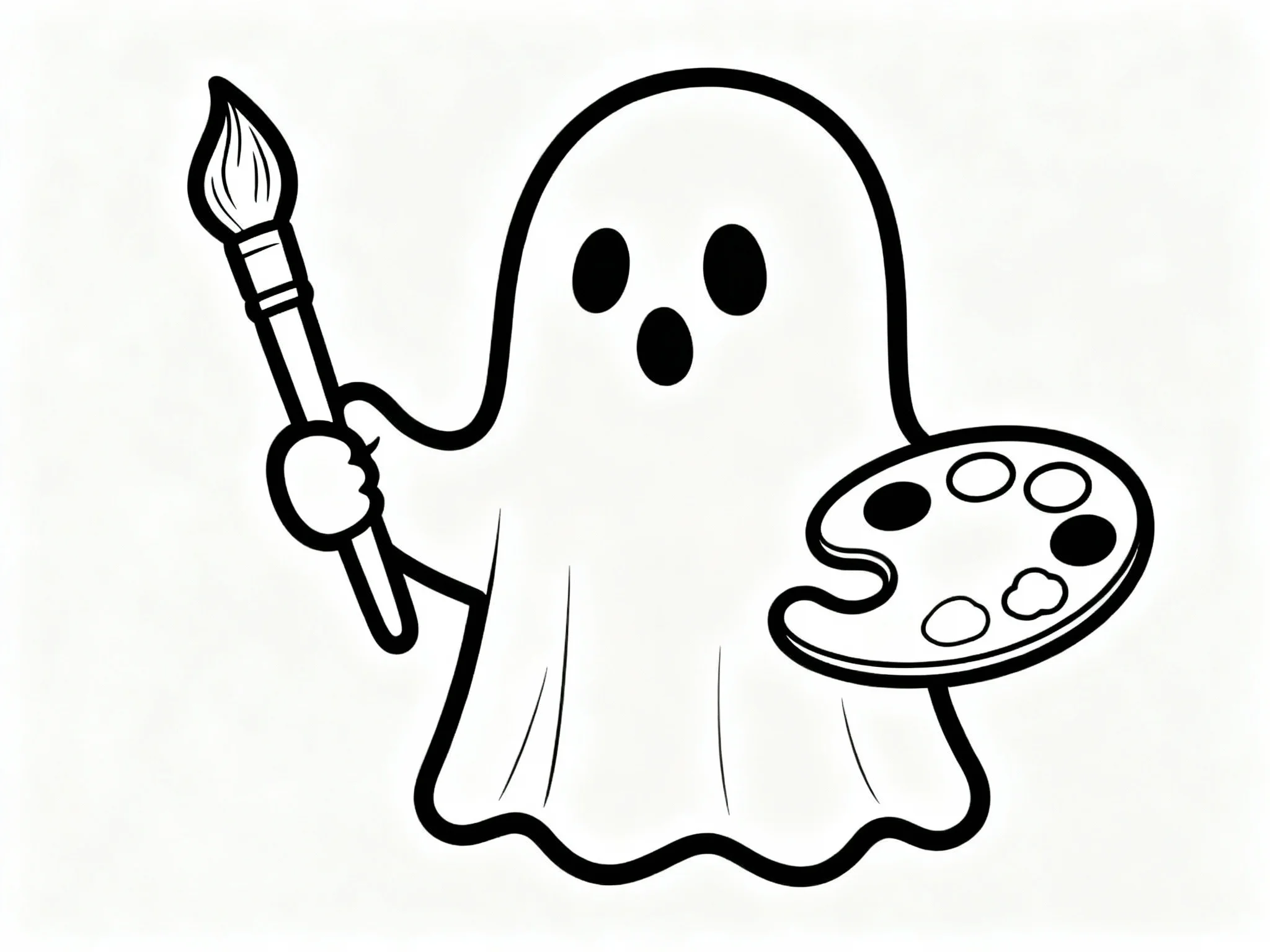 Ghost with Paintbrush