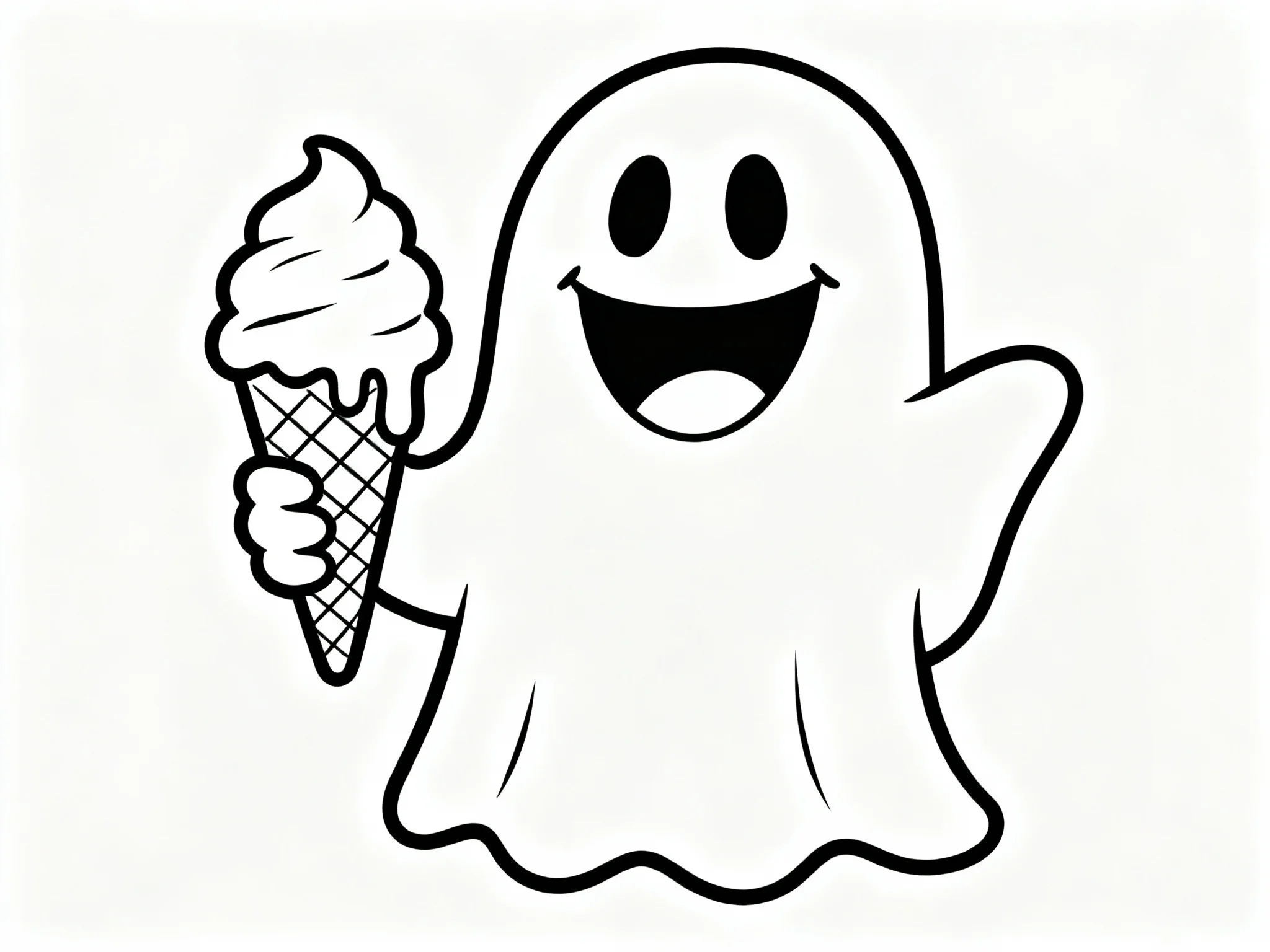 Ghost with Ice Cream