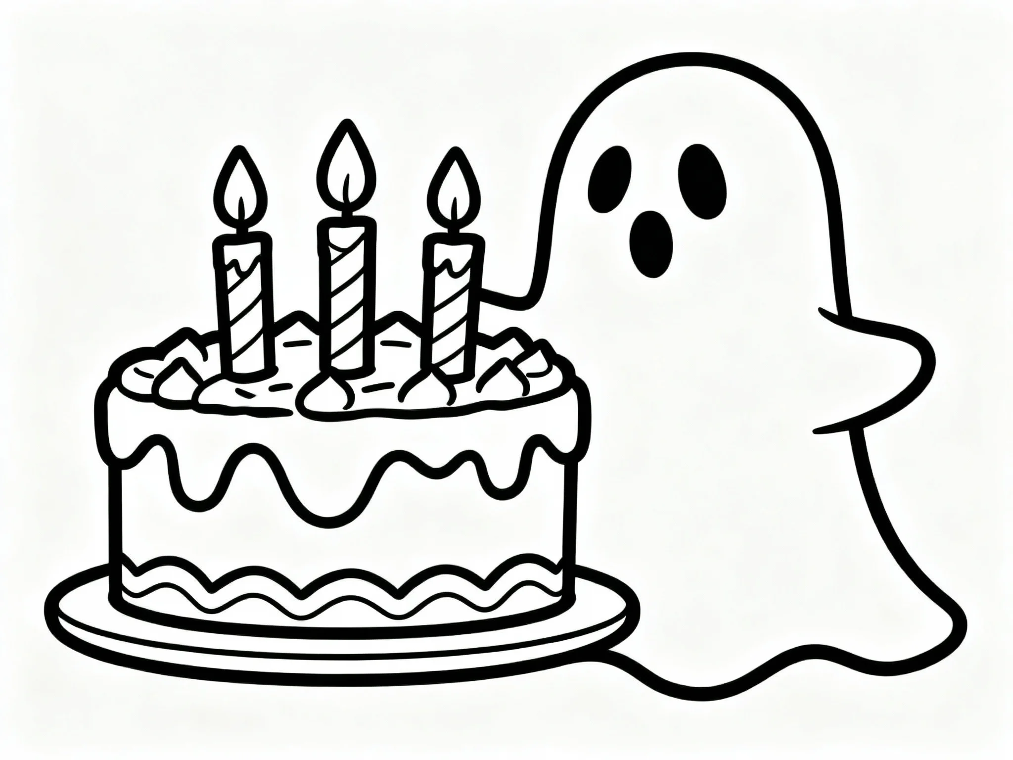 Ghost with Cake