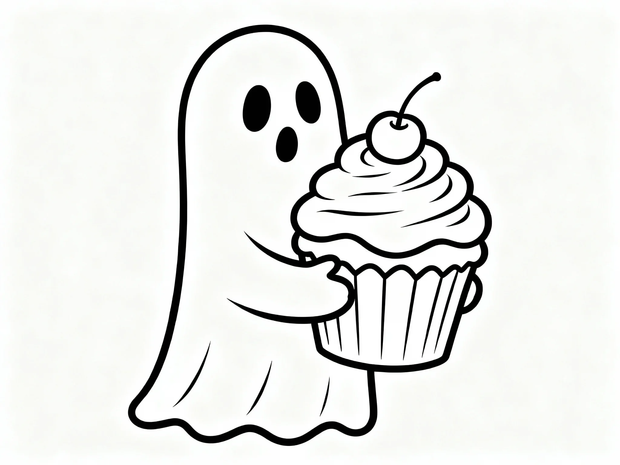 Ghost with Cupcake