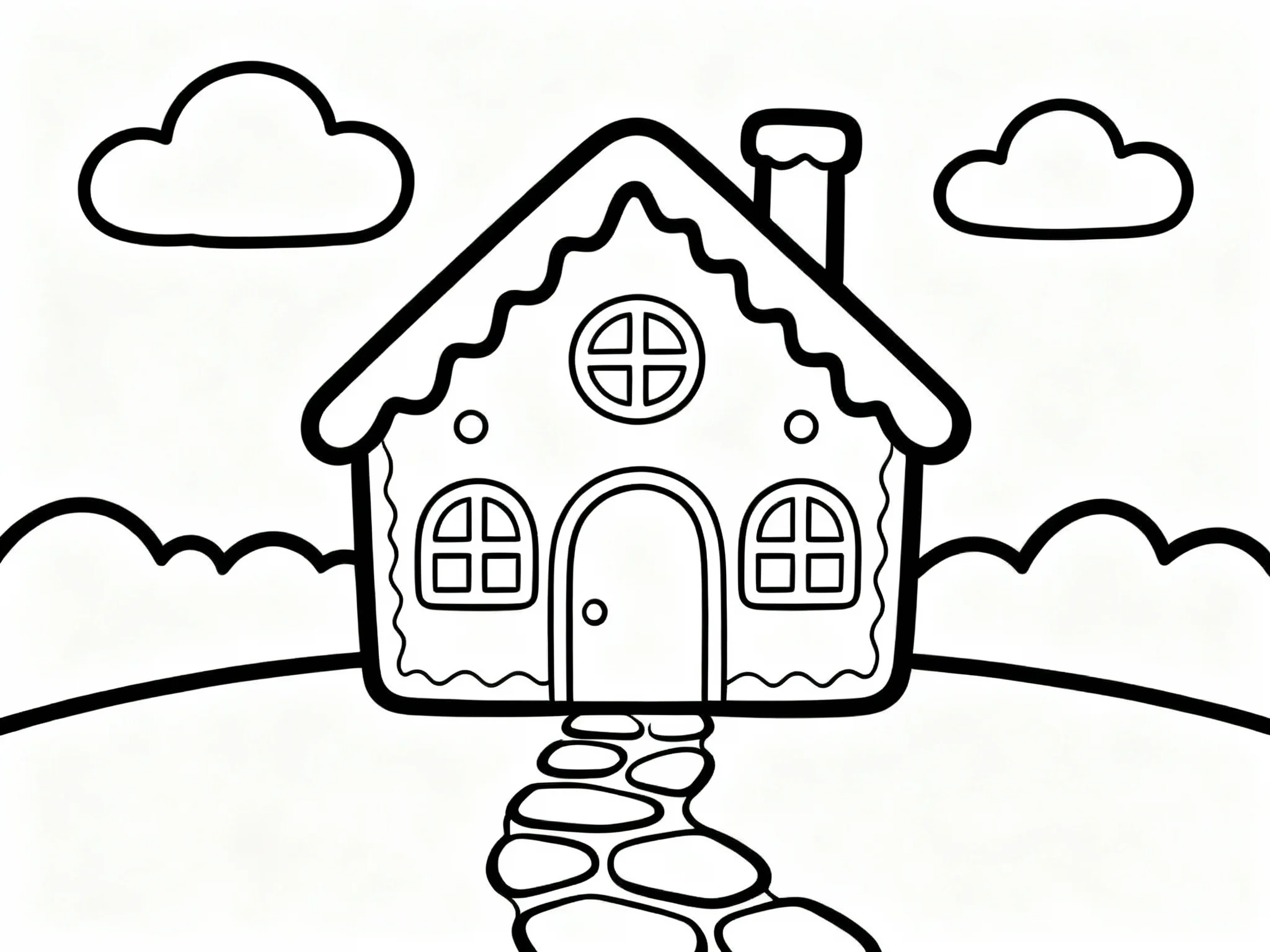 Gingerbread House with Pathway