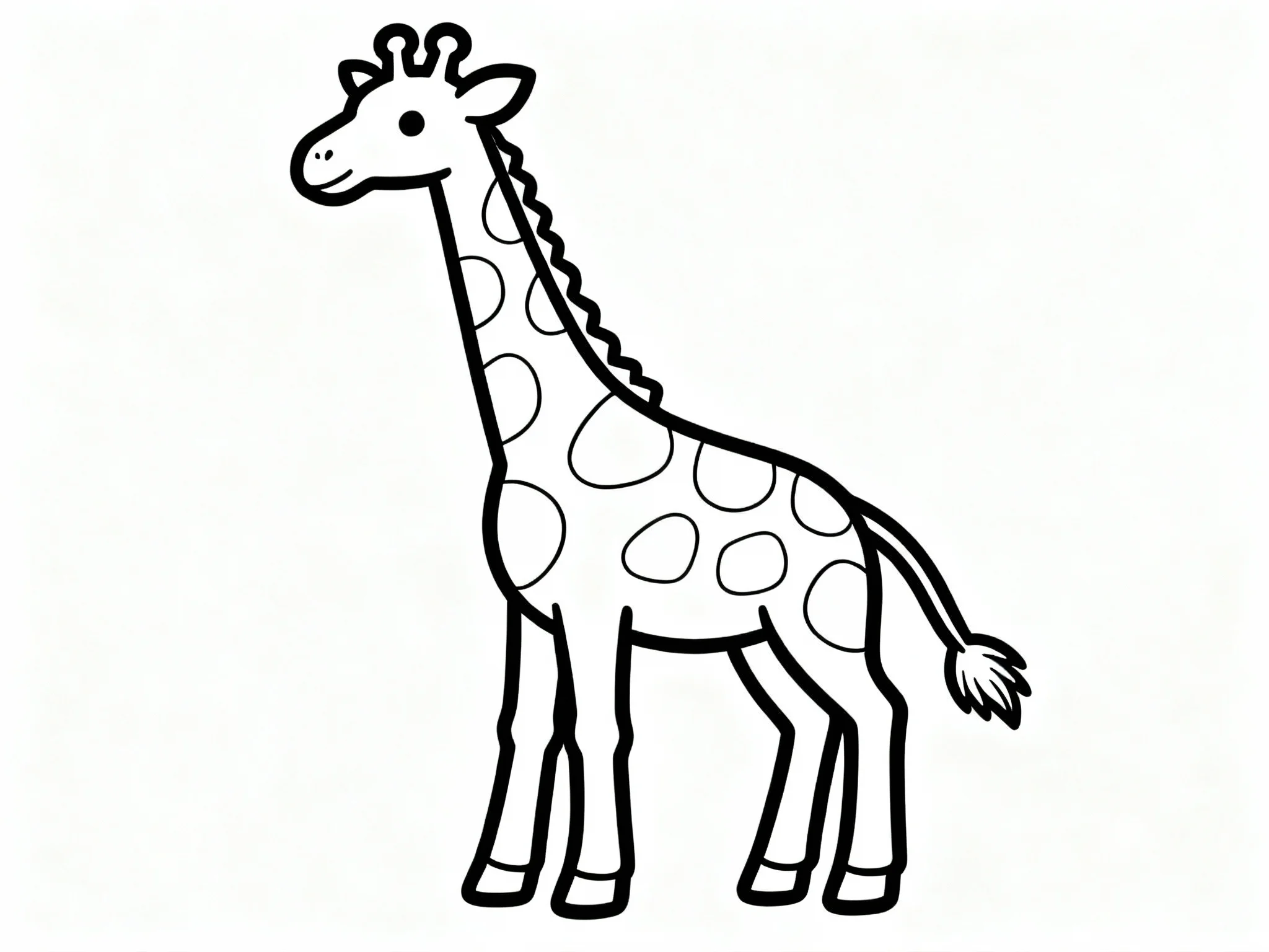 Giraffe with Long Tail
