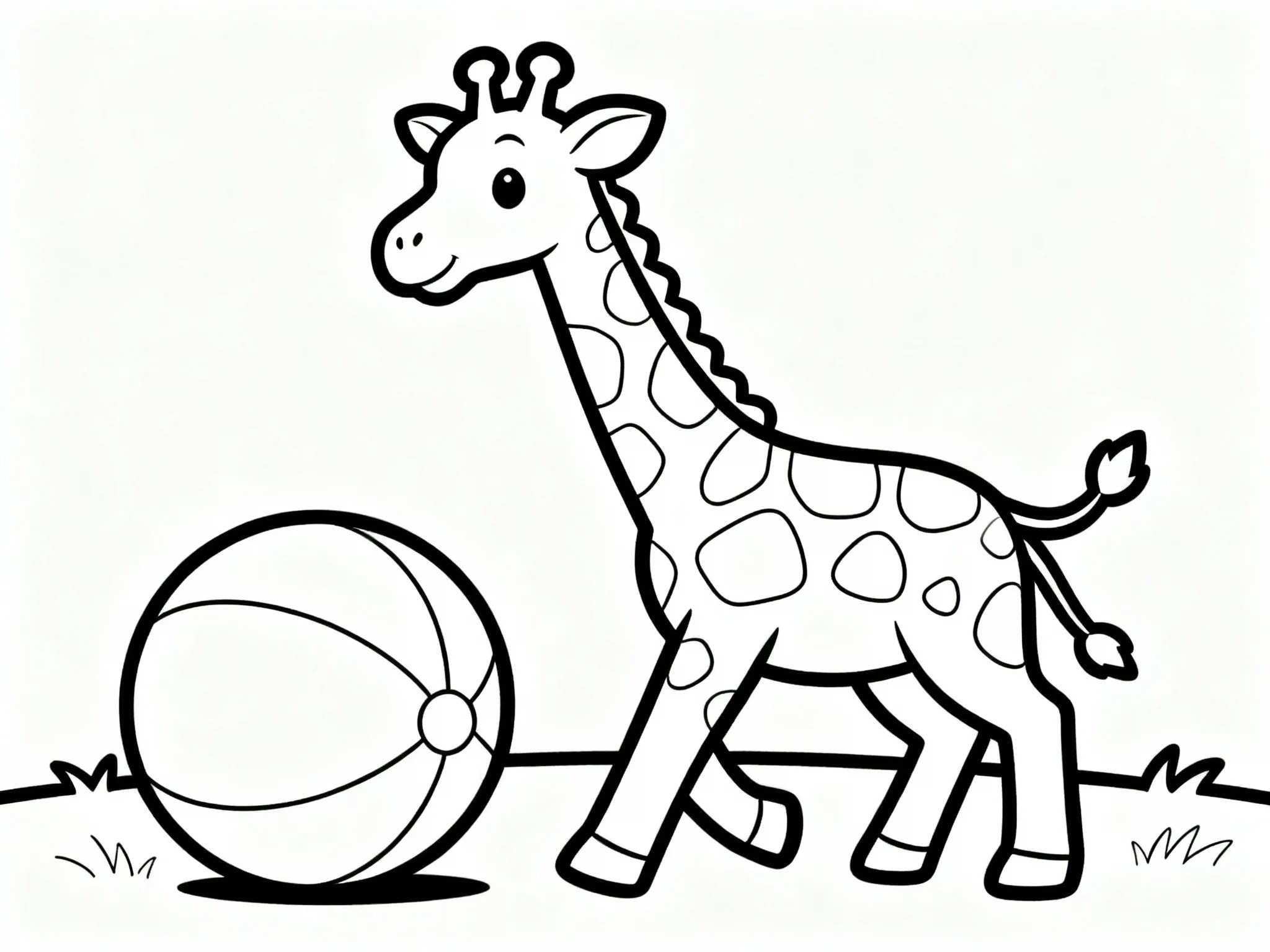 Giraffe Playing Ball