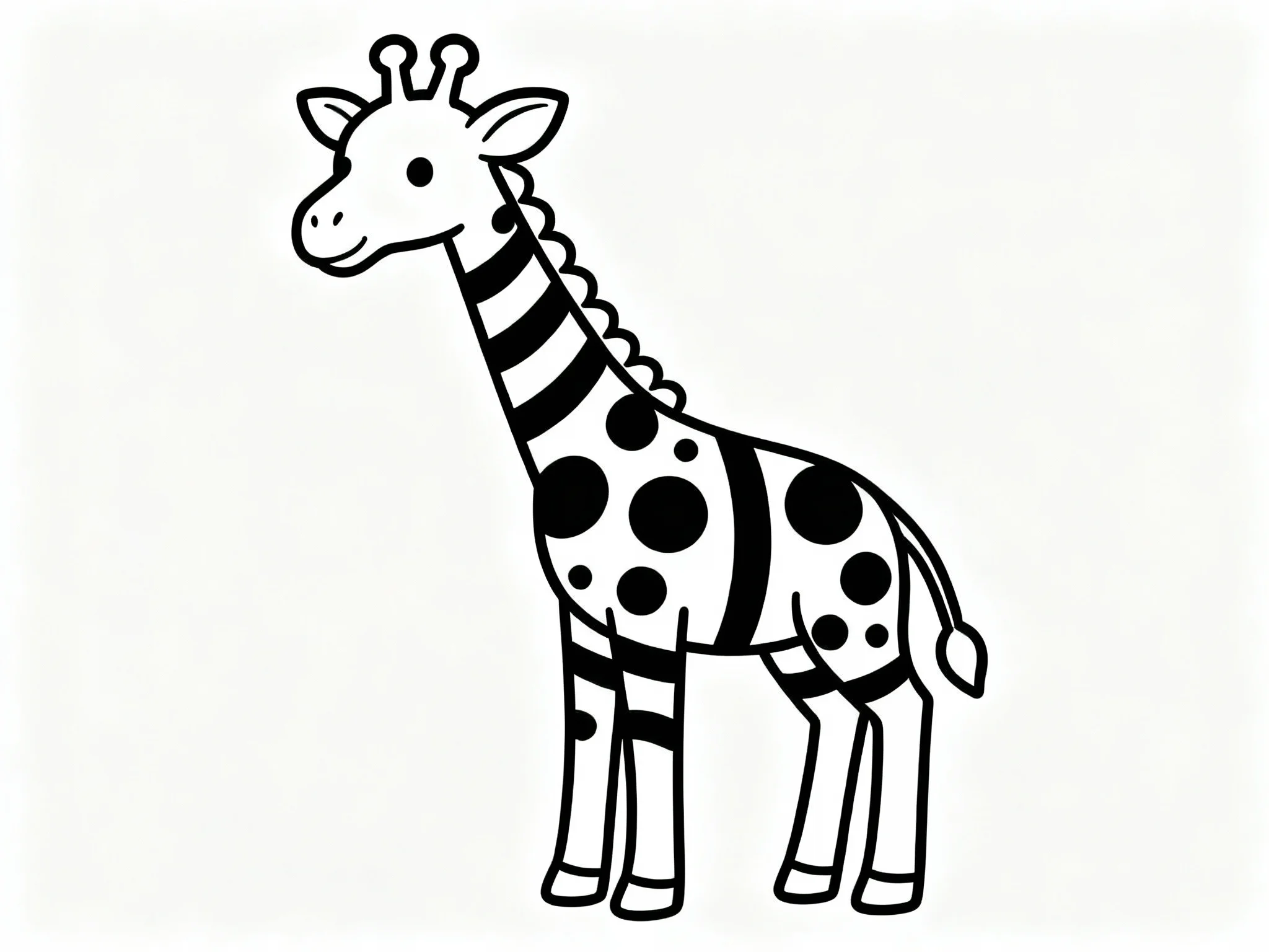 Giraffe with Stripes