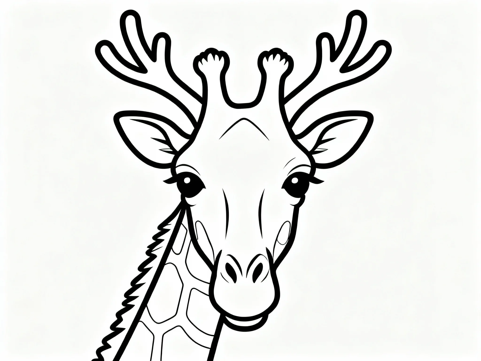 Giraffe Head Close-up