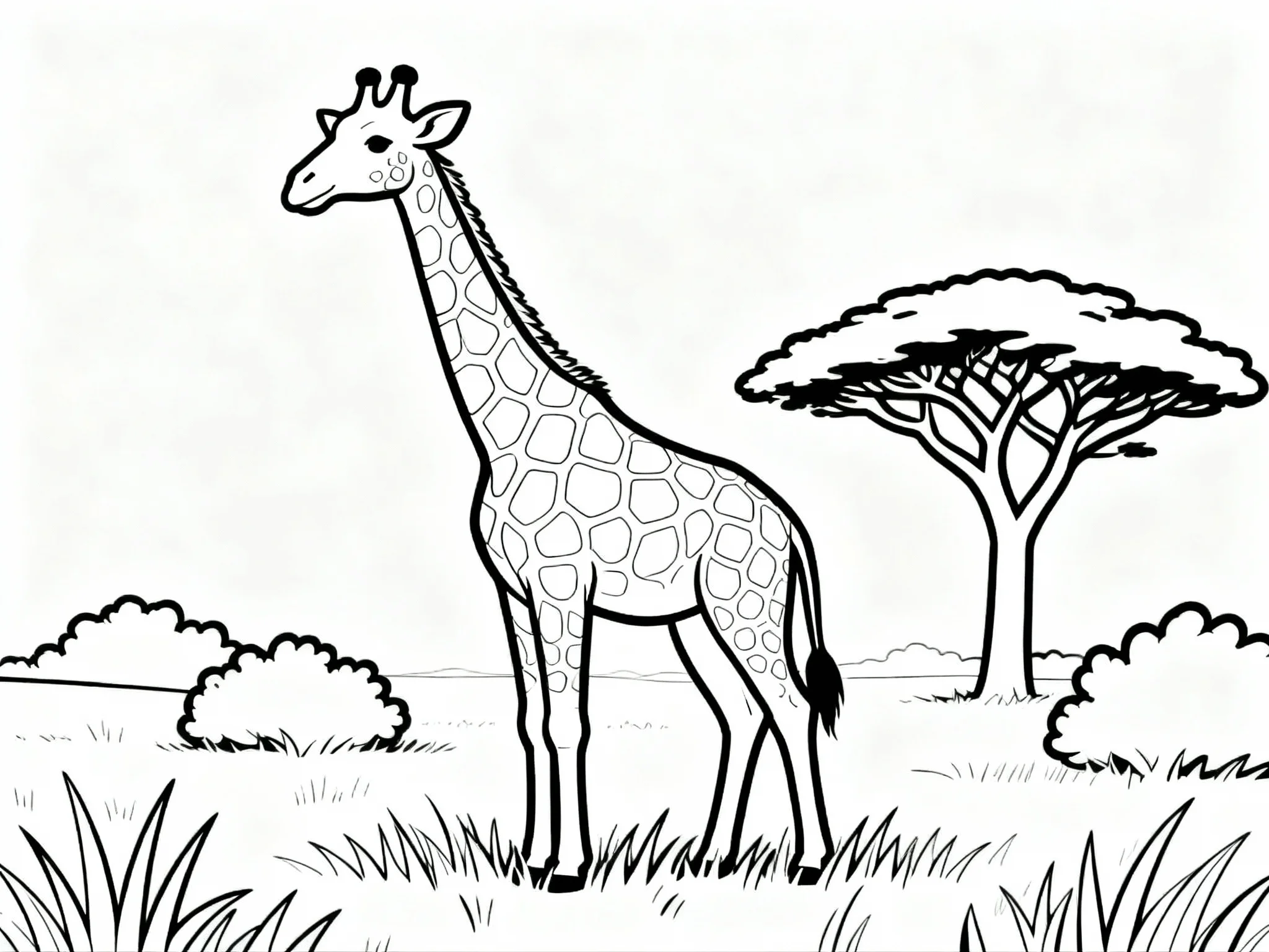 Giraffe in the Savanna