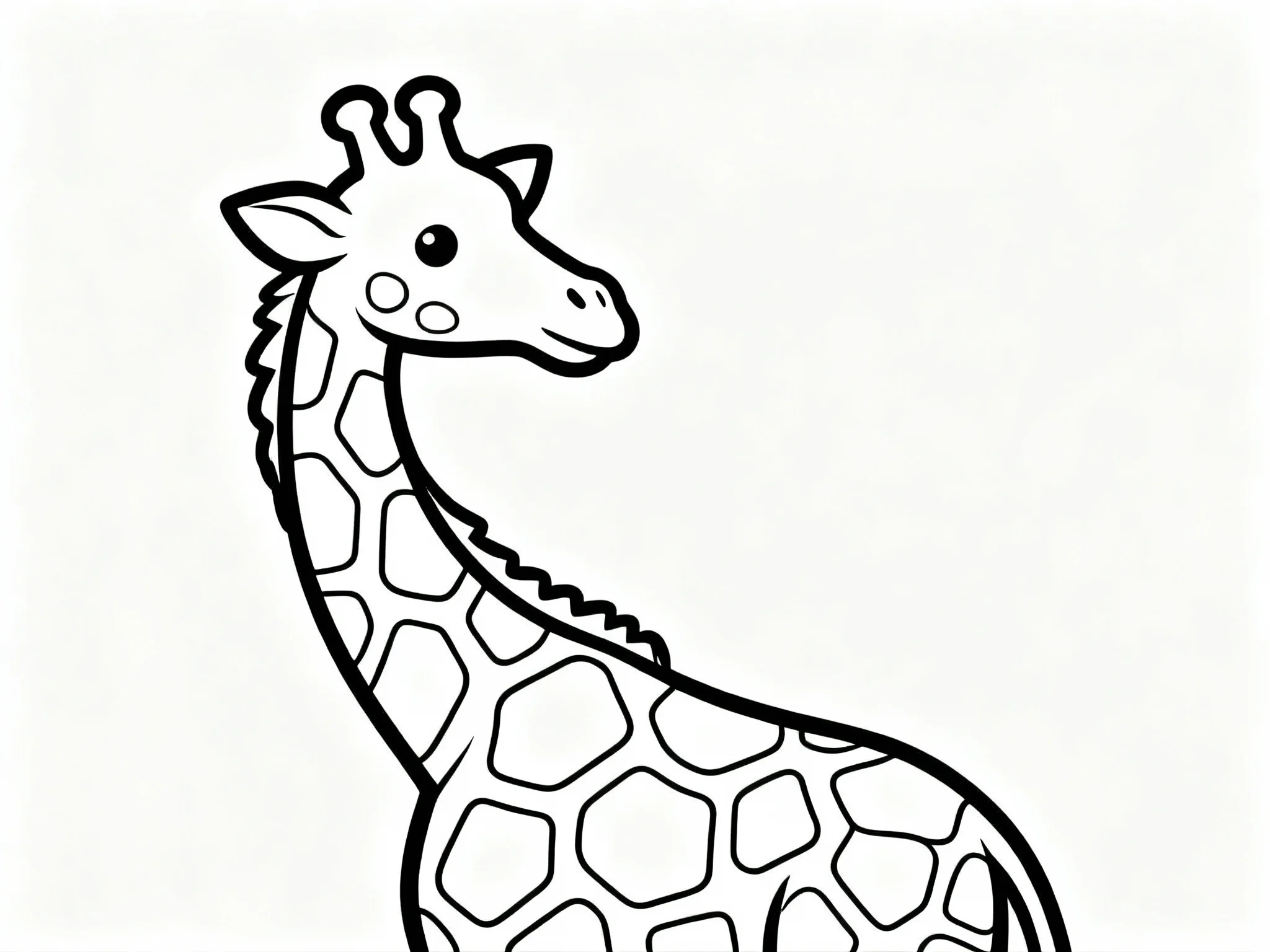 Giraffe Turning Head
