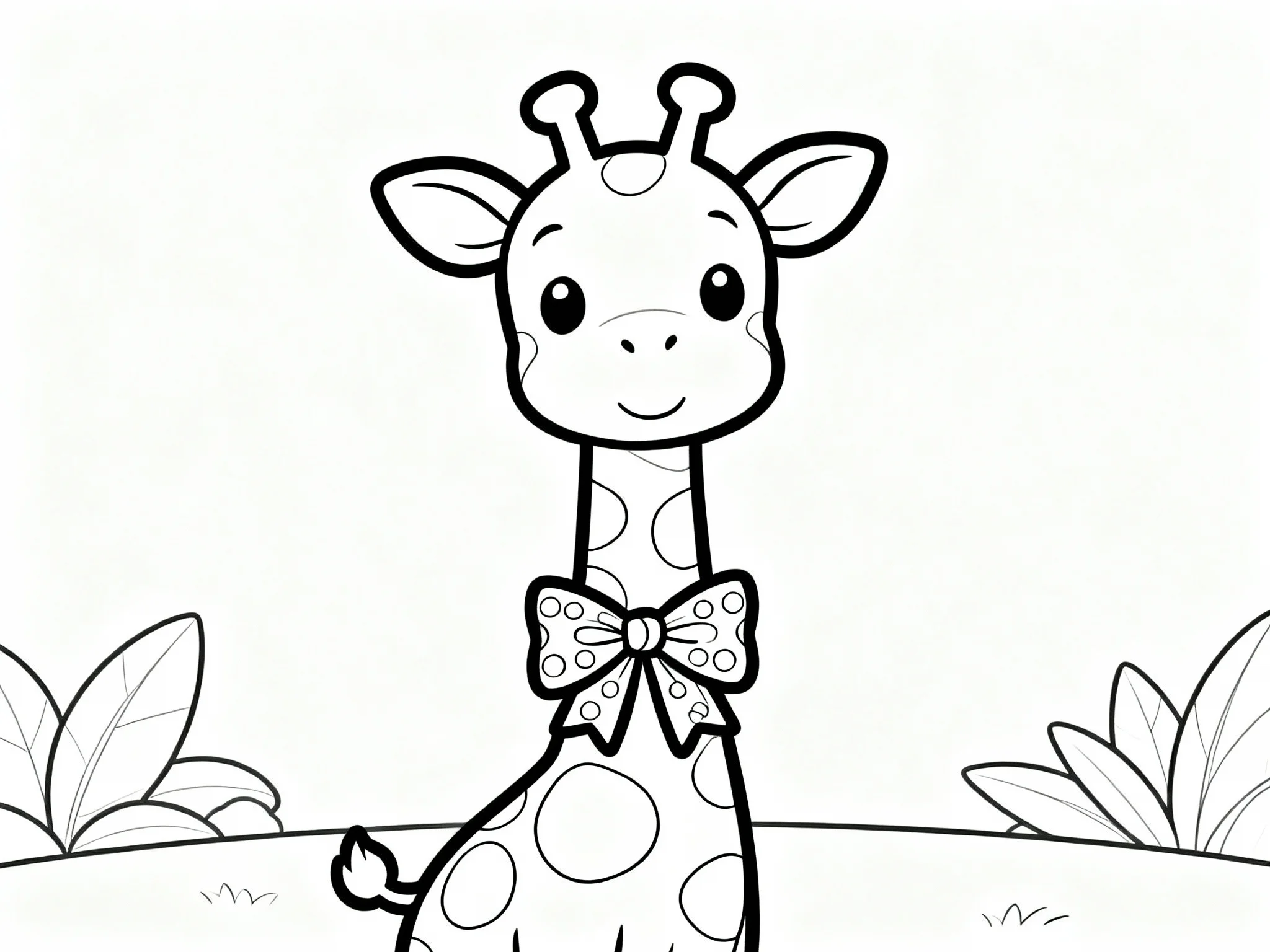 Giraffe with Bow