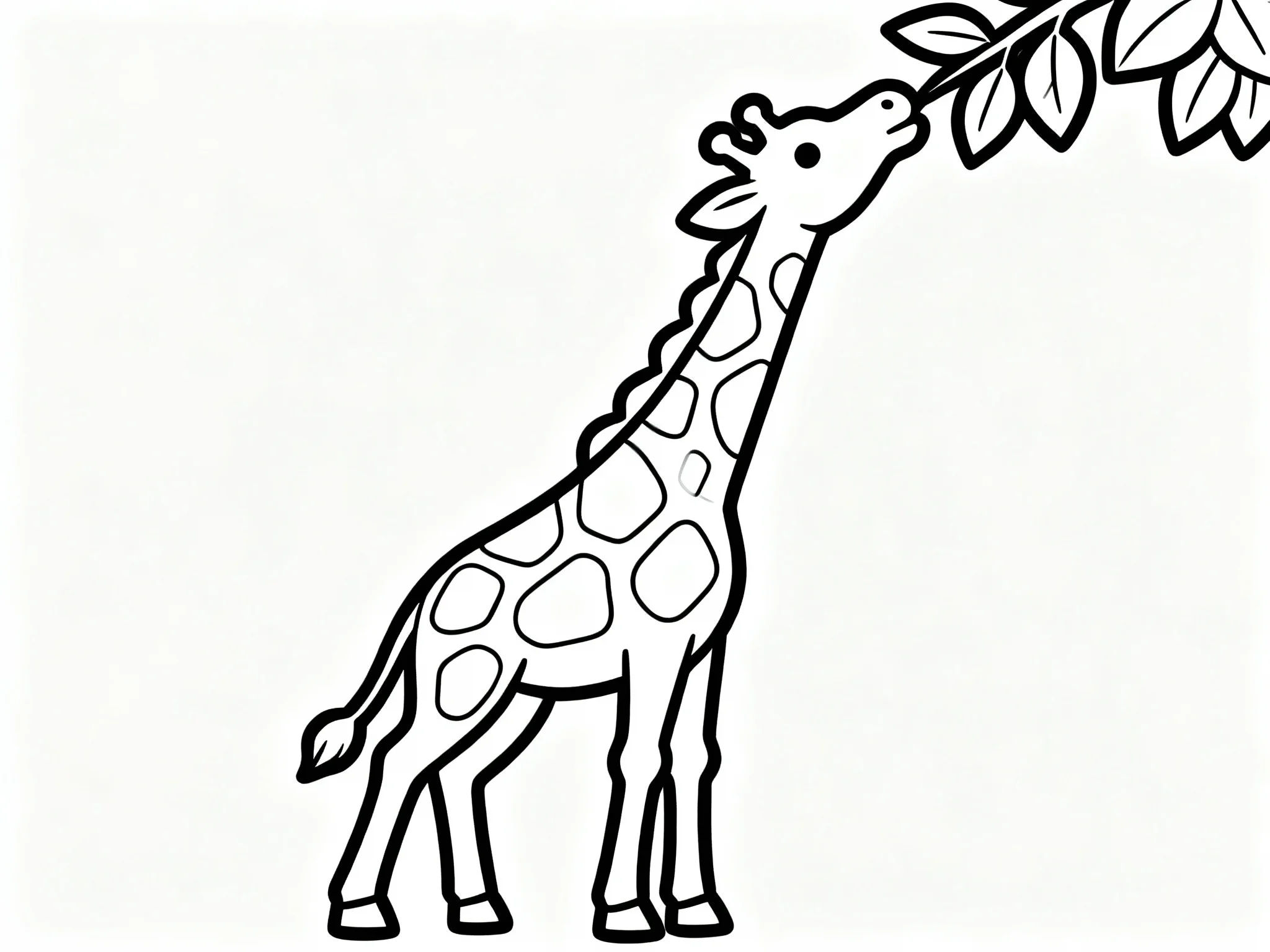 Tall Giraffe Reaching