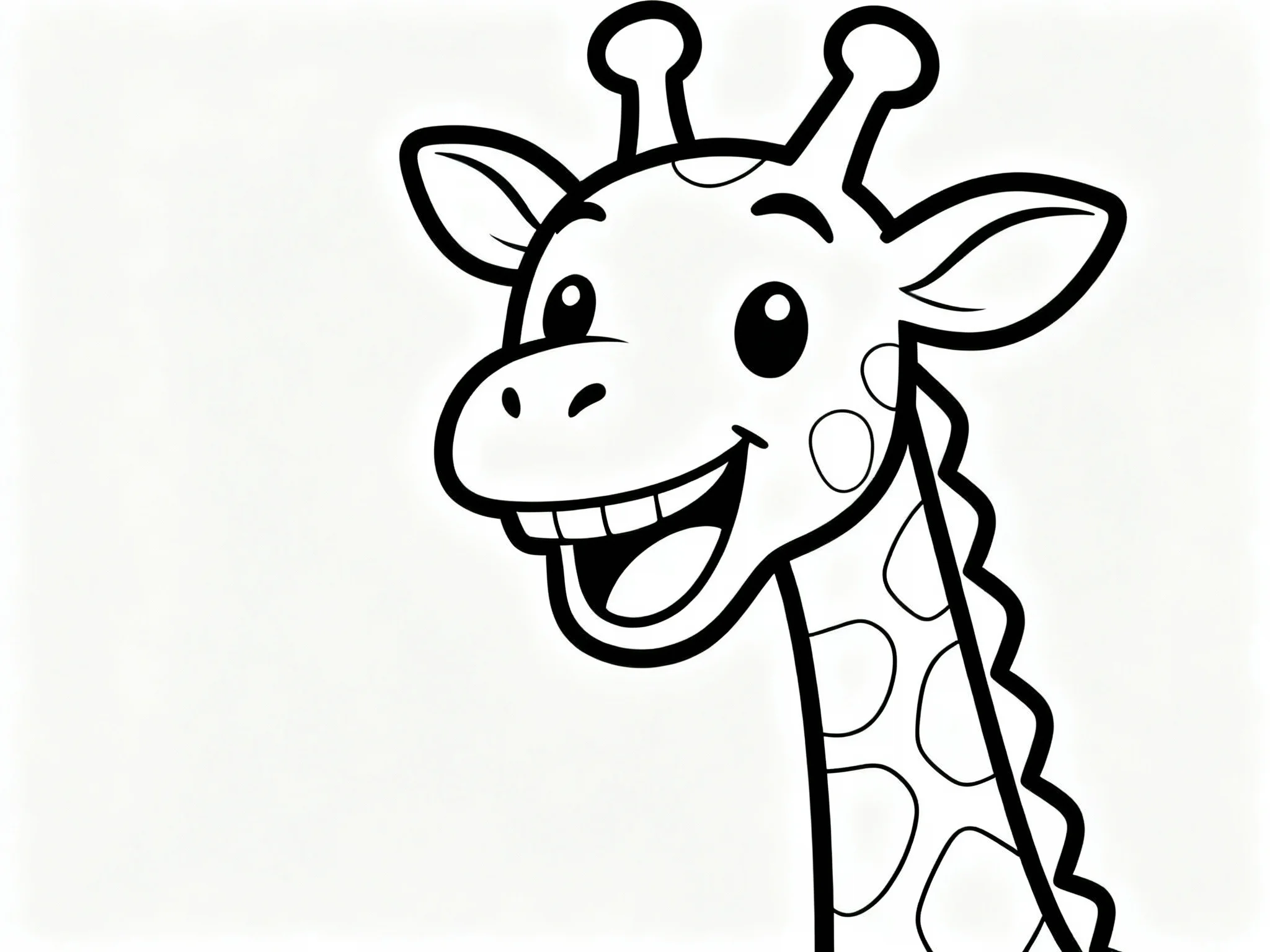 Giraffe Smiling Big