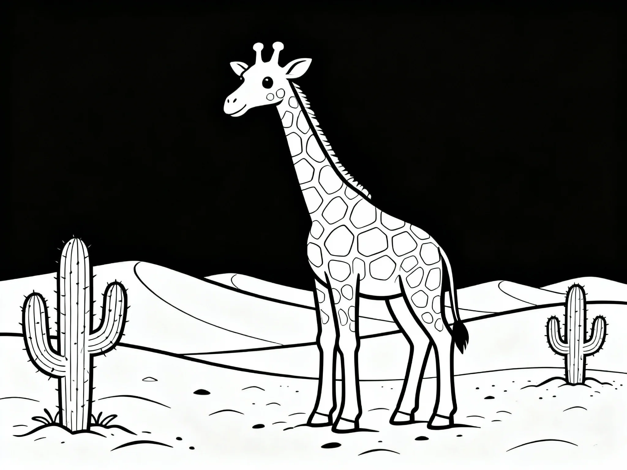 Giraffe in Desert