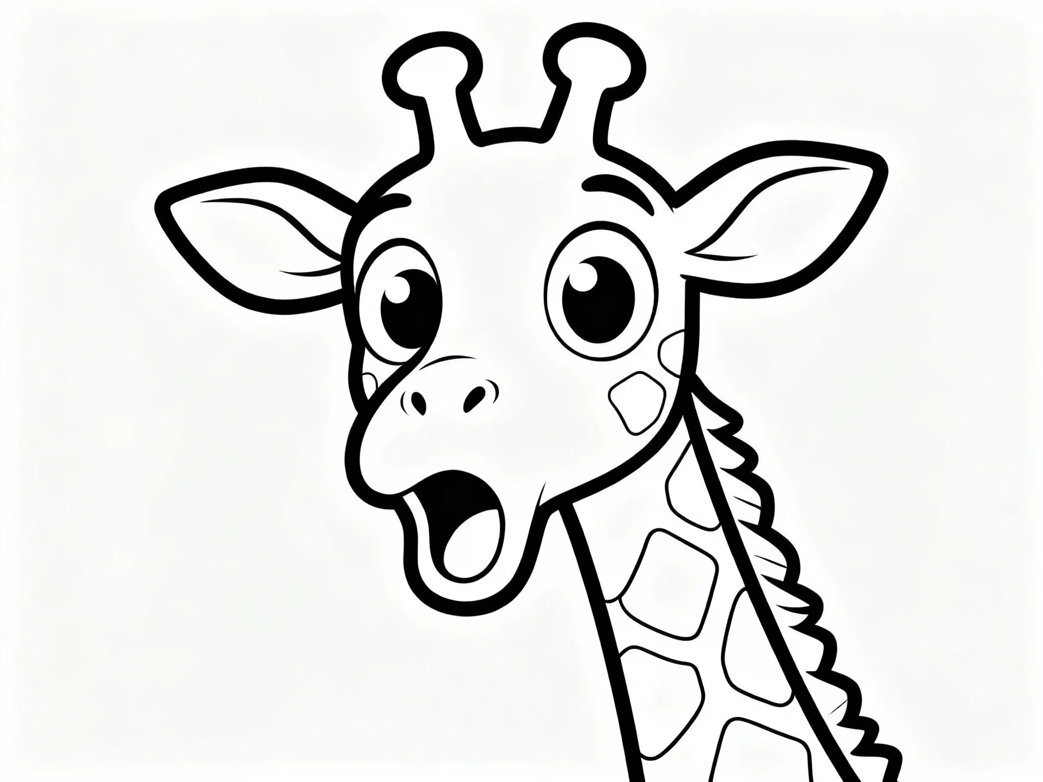 Giraffe Looking Surprised