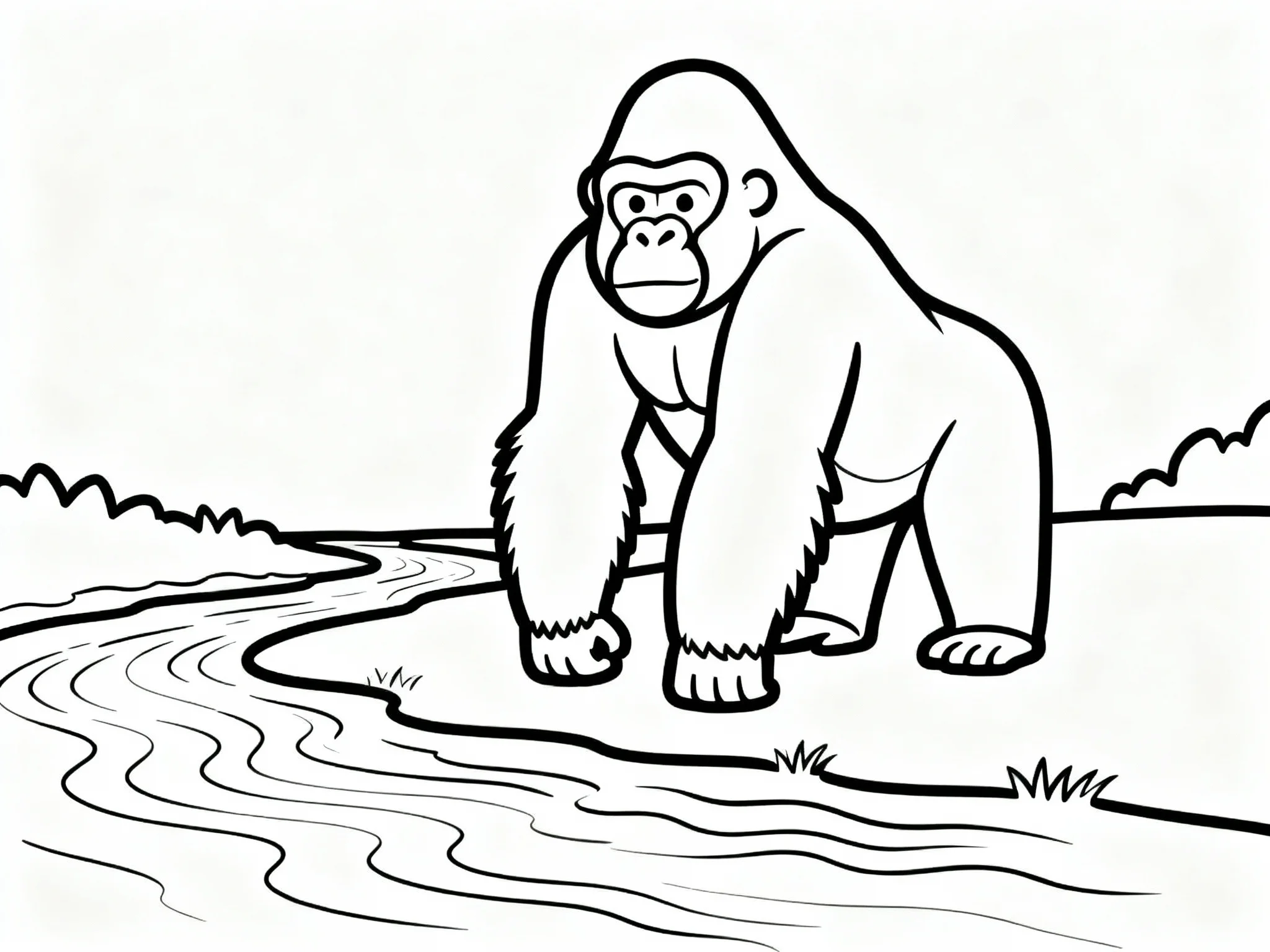 Gorilla by River