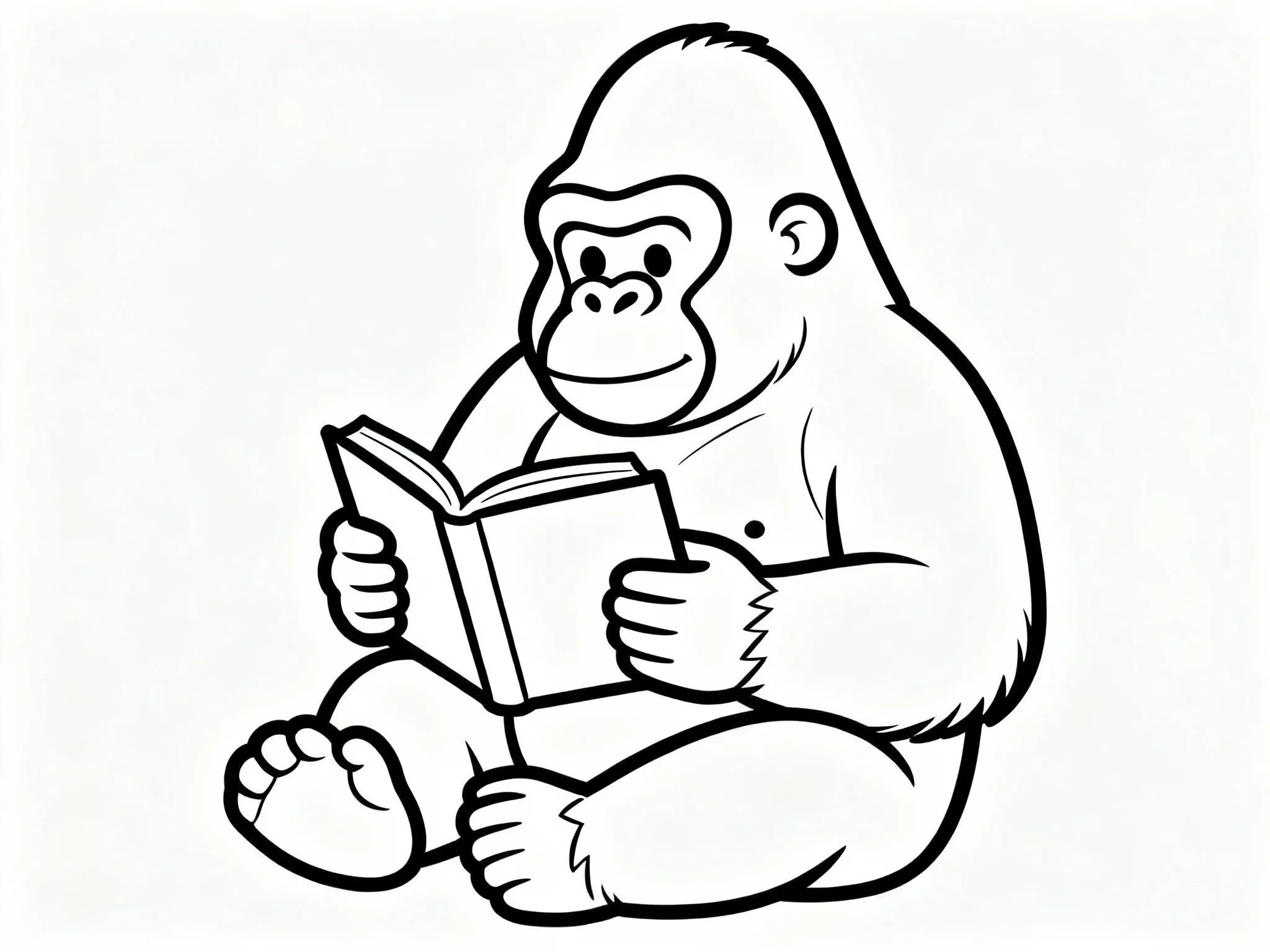Gorilla Reading Book