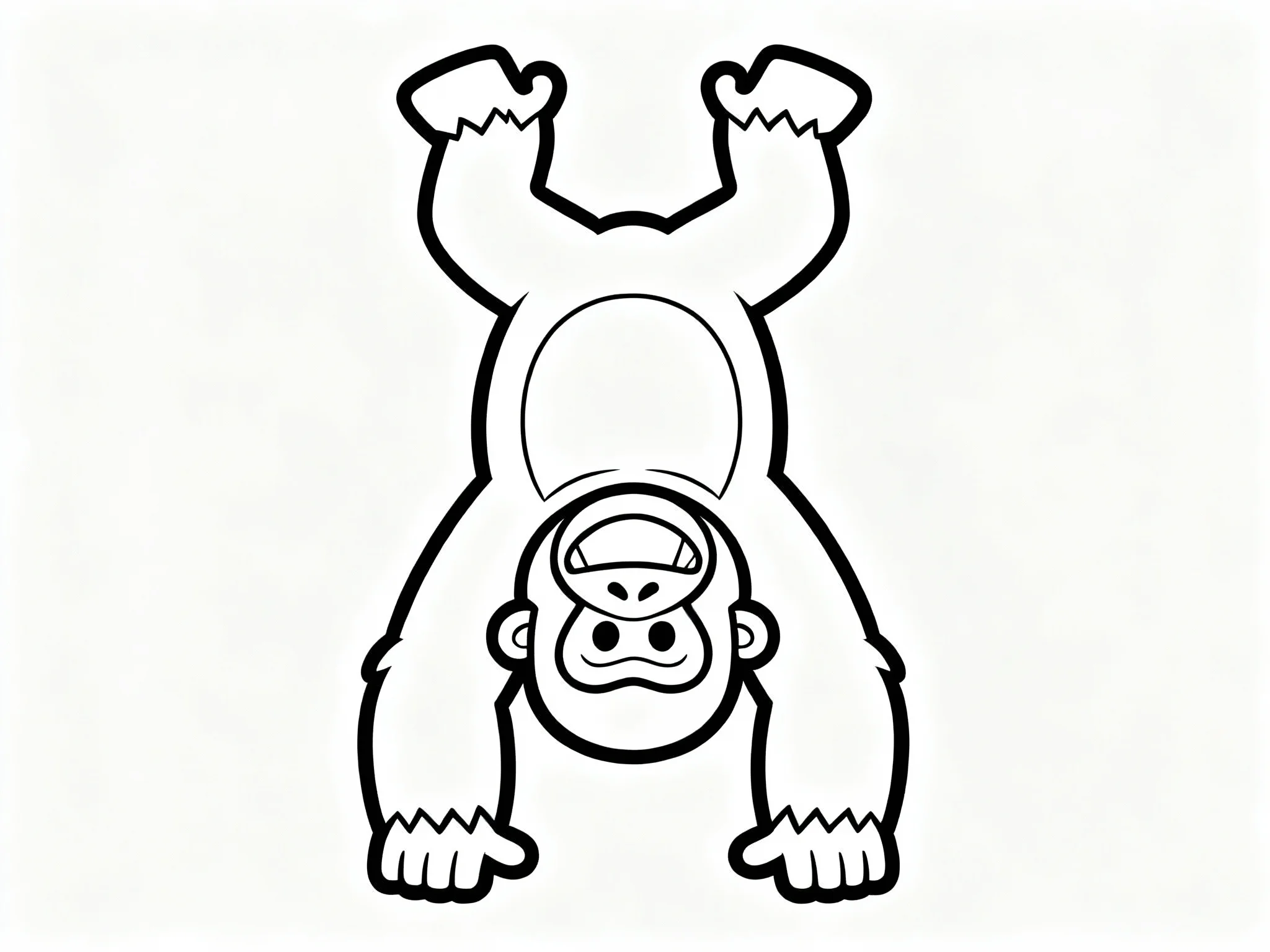 Gorilla Doing Handstand