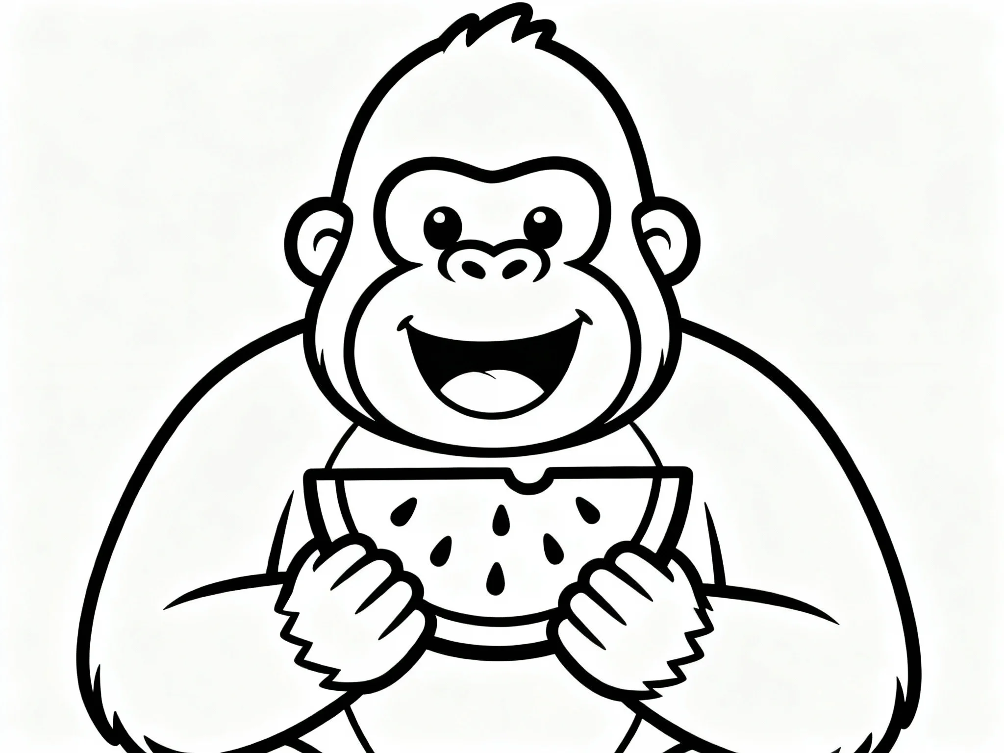 Gorilla with Watermelon