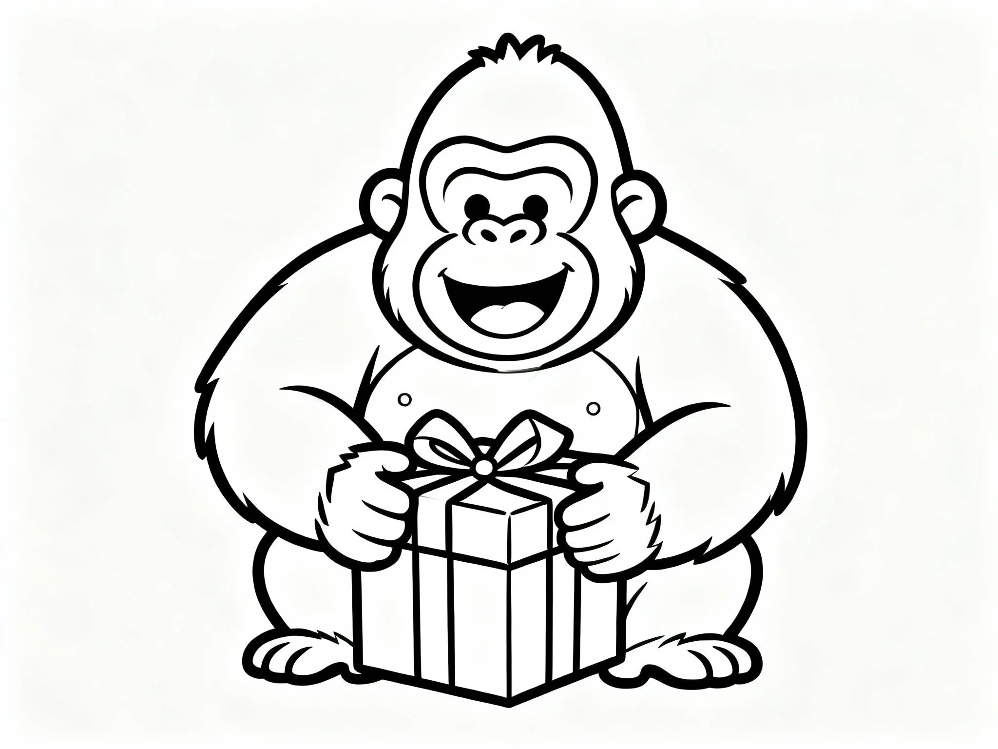 Gorilla with Present