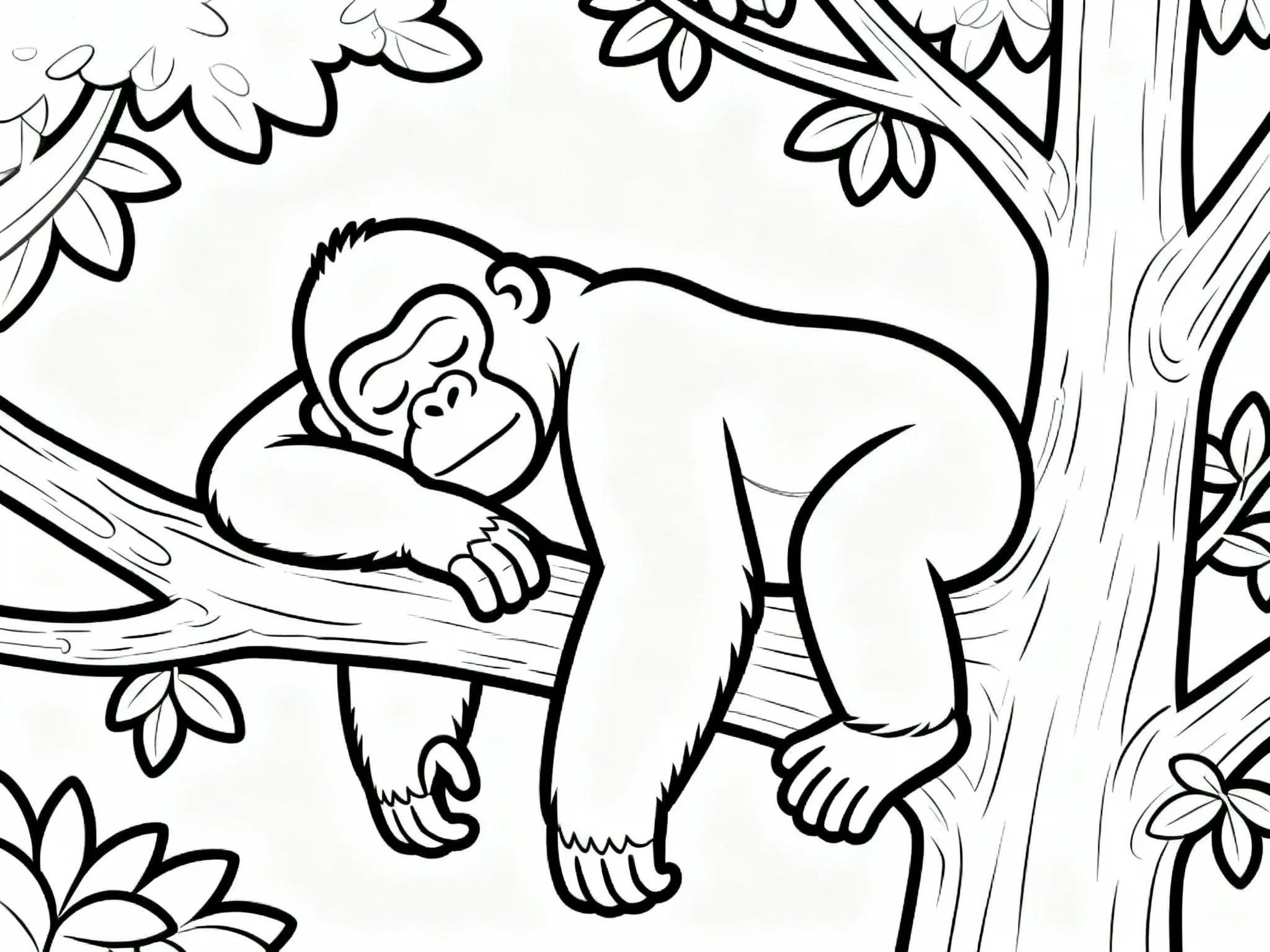 Gorilla Napping Tree