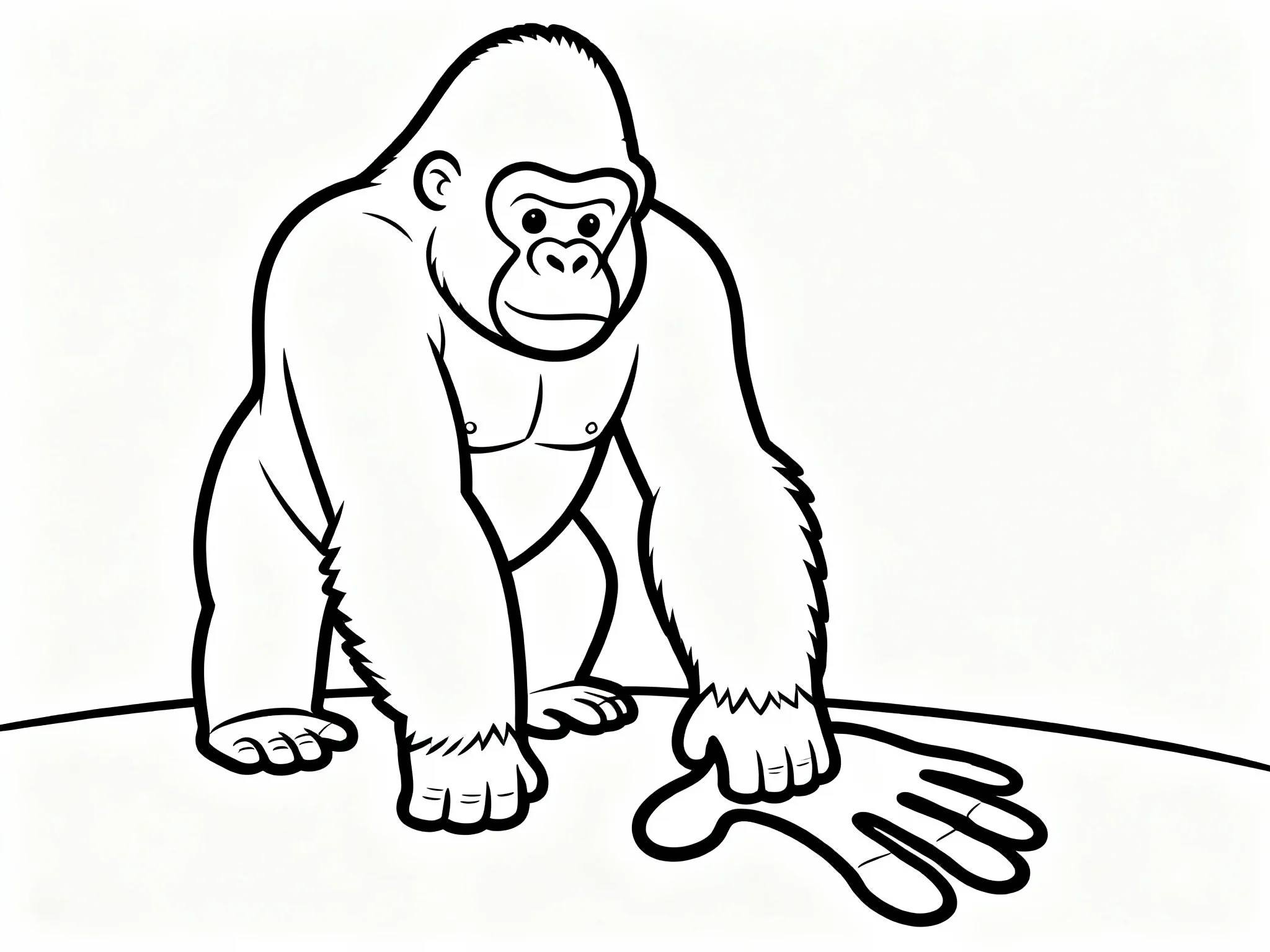 Gorilla Making Footprint