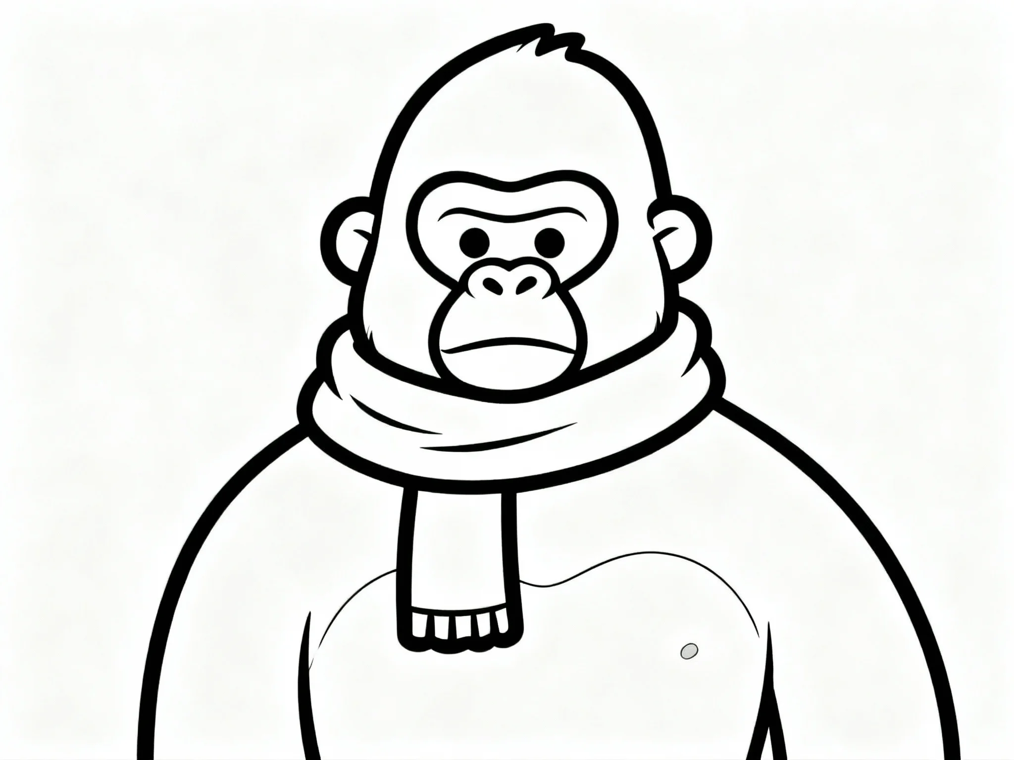 Gorilla with Scarf