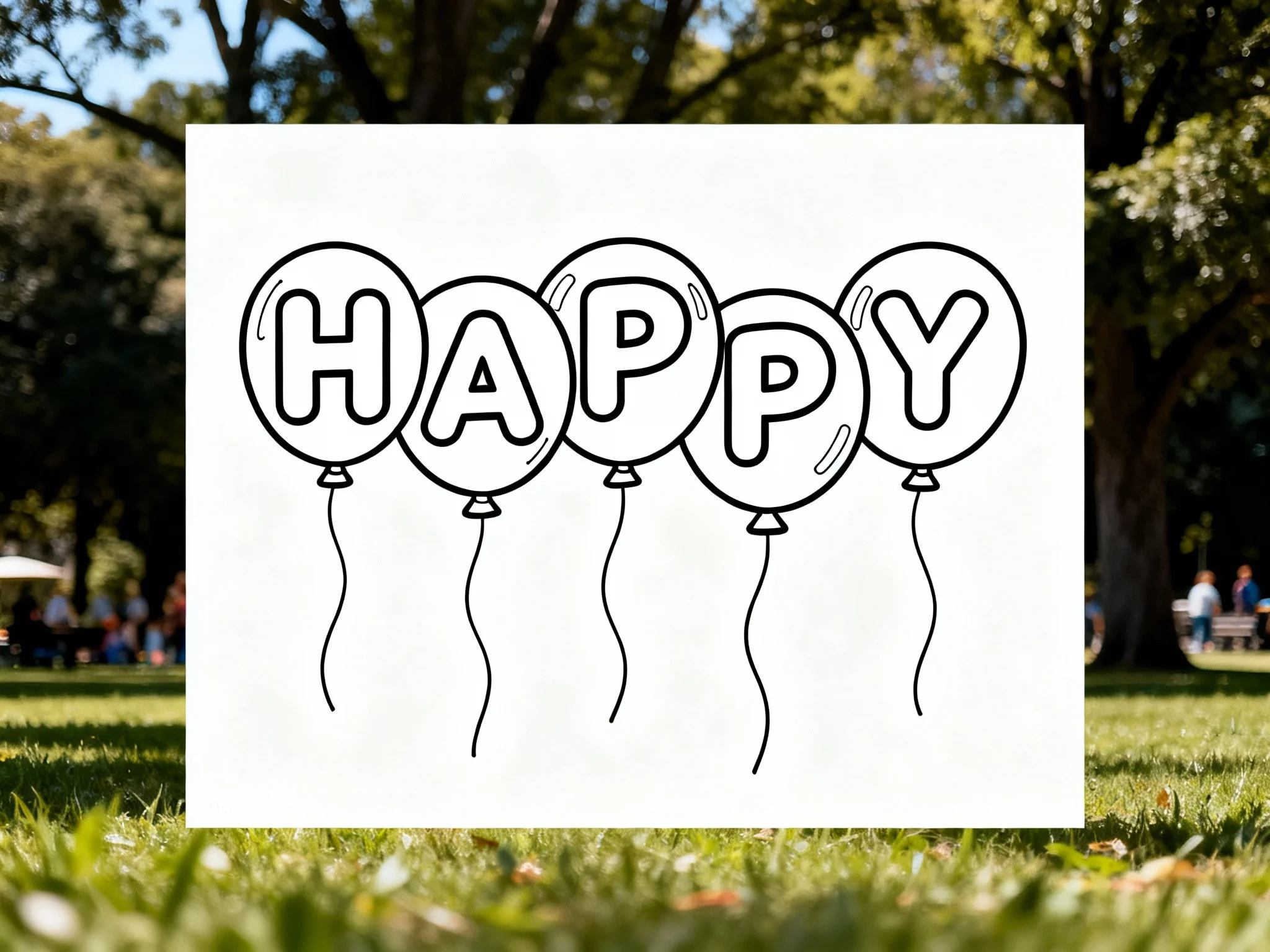 Happy Balloons Text