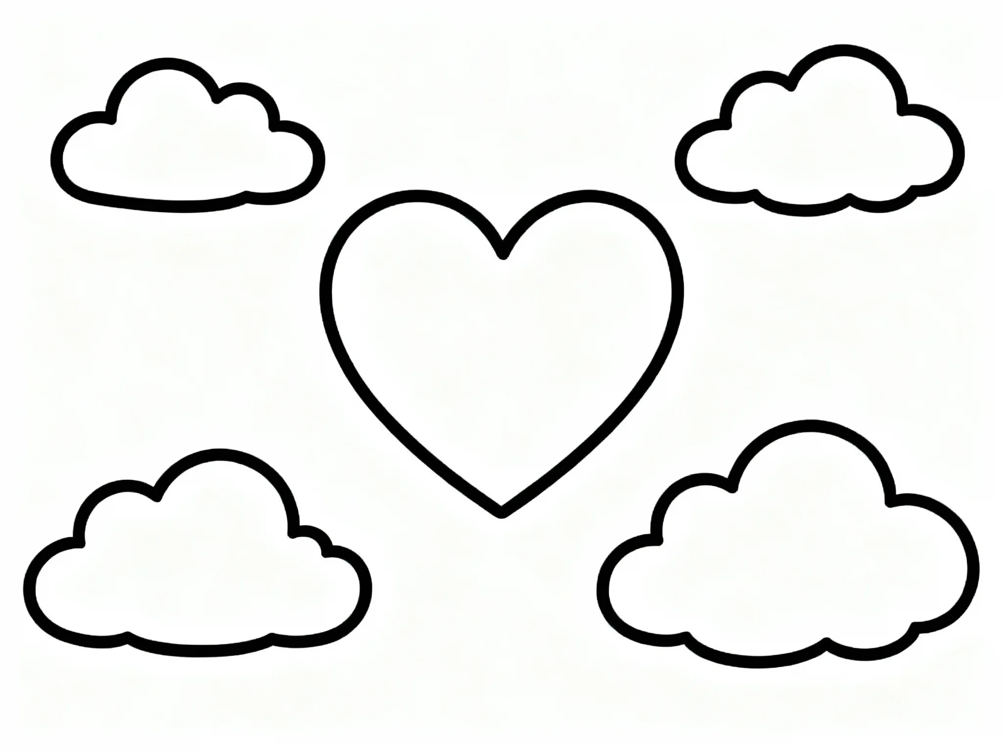 Heart coloring page preview