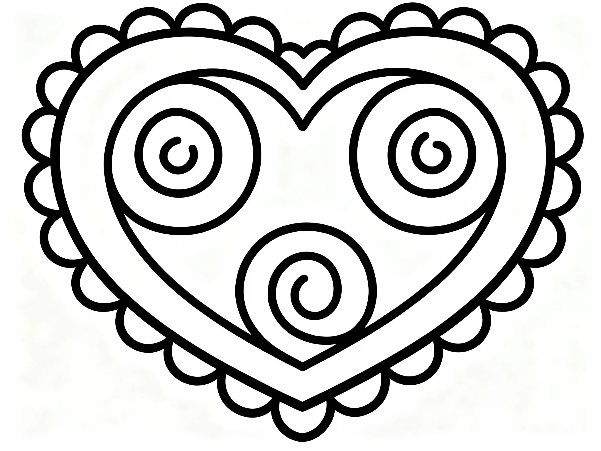 Heart with Swirls