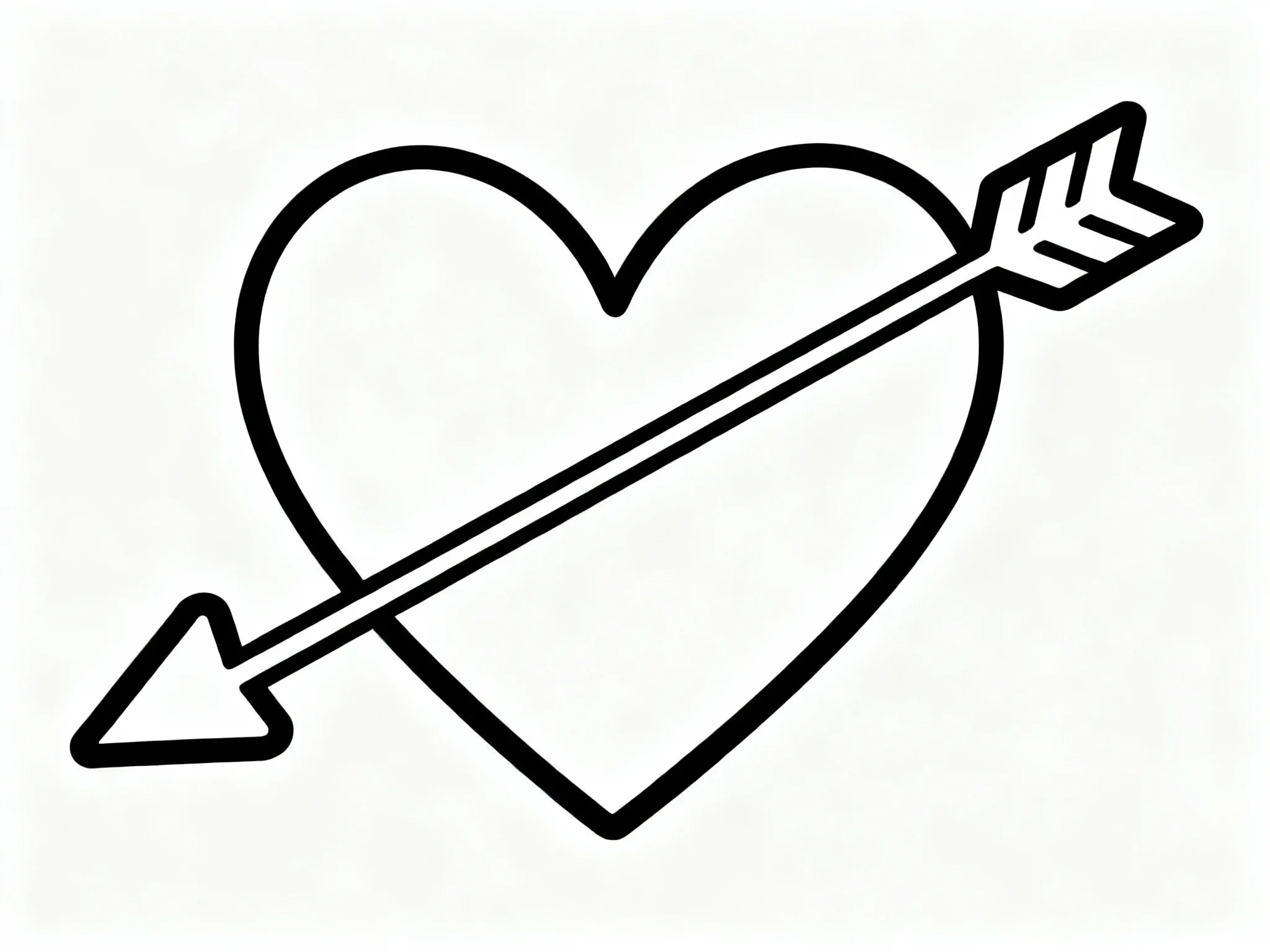 Cupid's Arrow Through Heart
