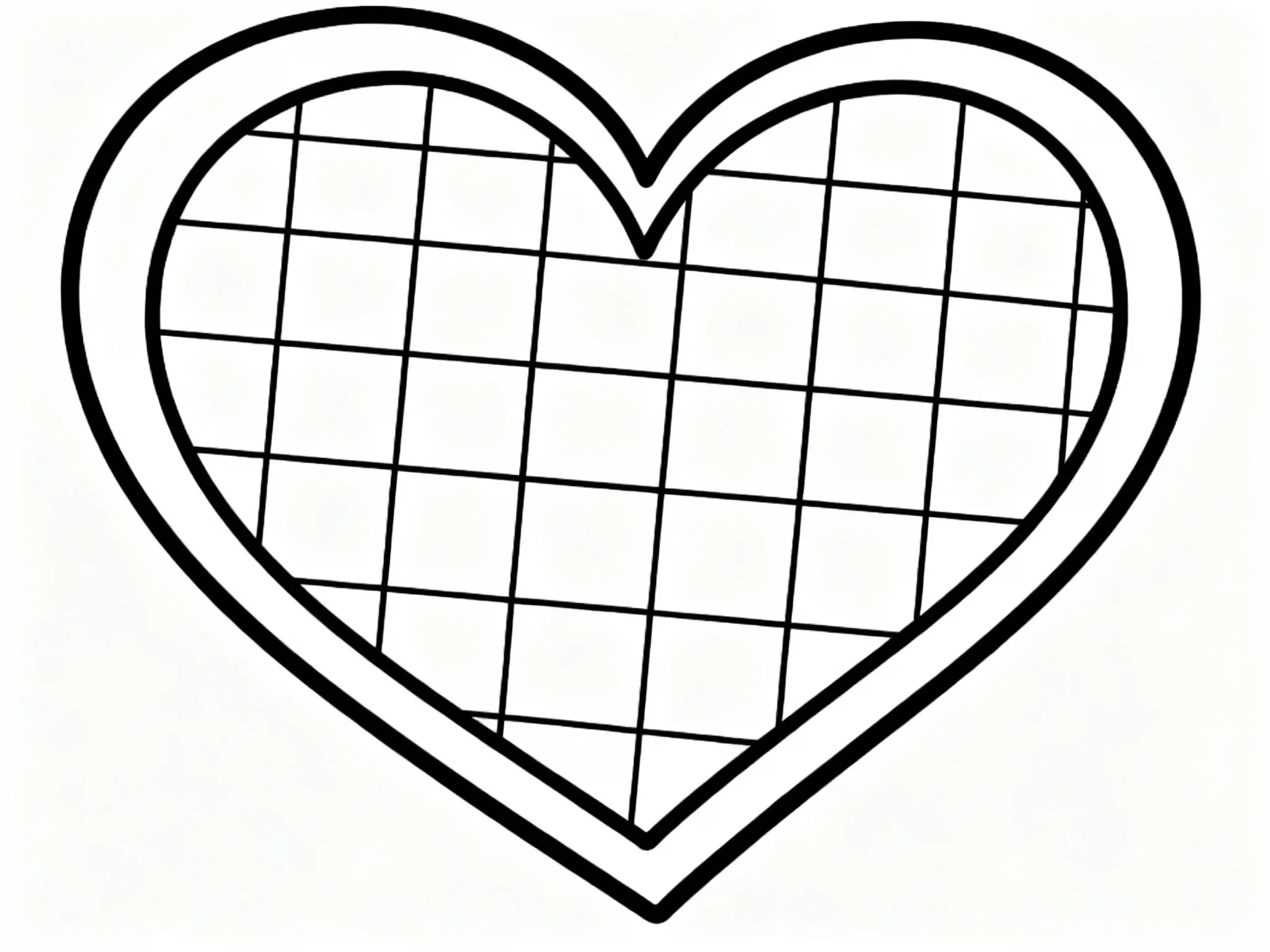 Heart with Checkered Pattern