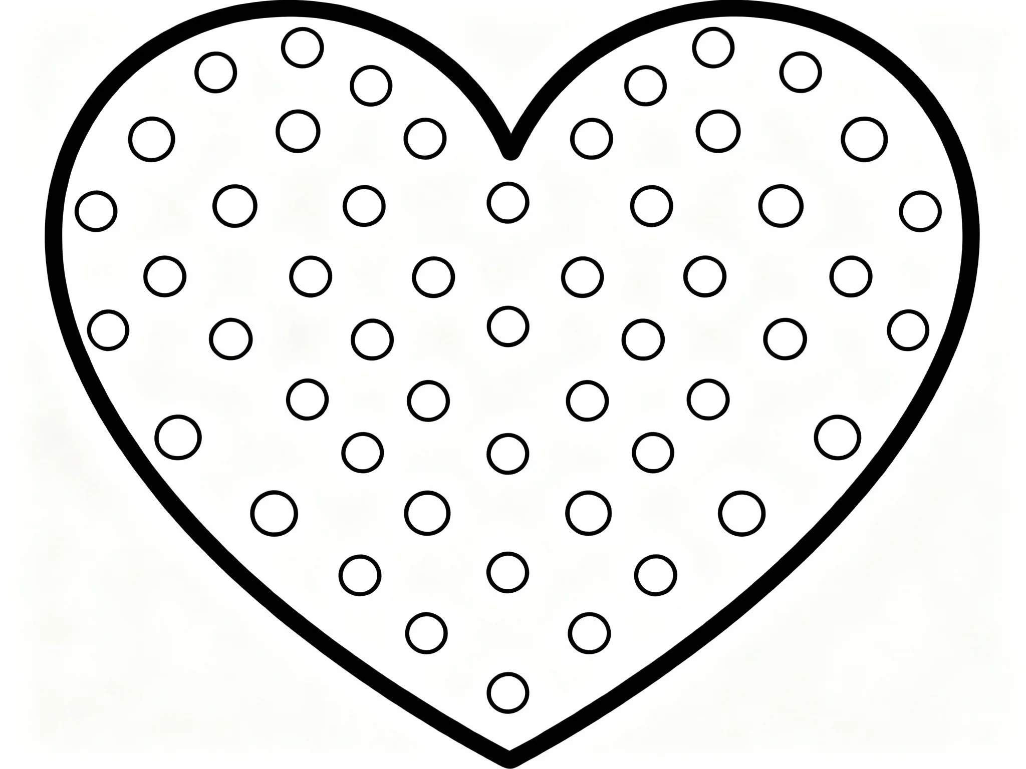 Heart with Dots Pattern