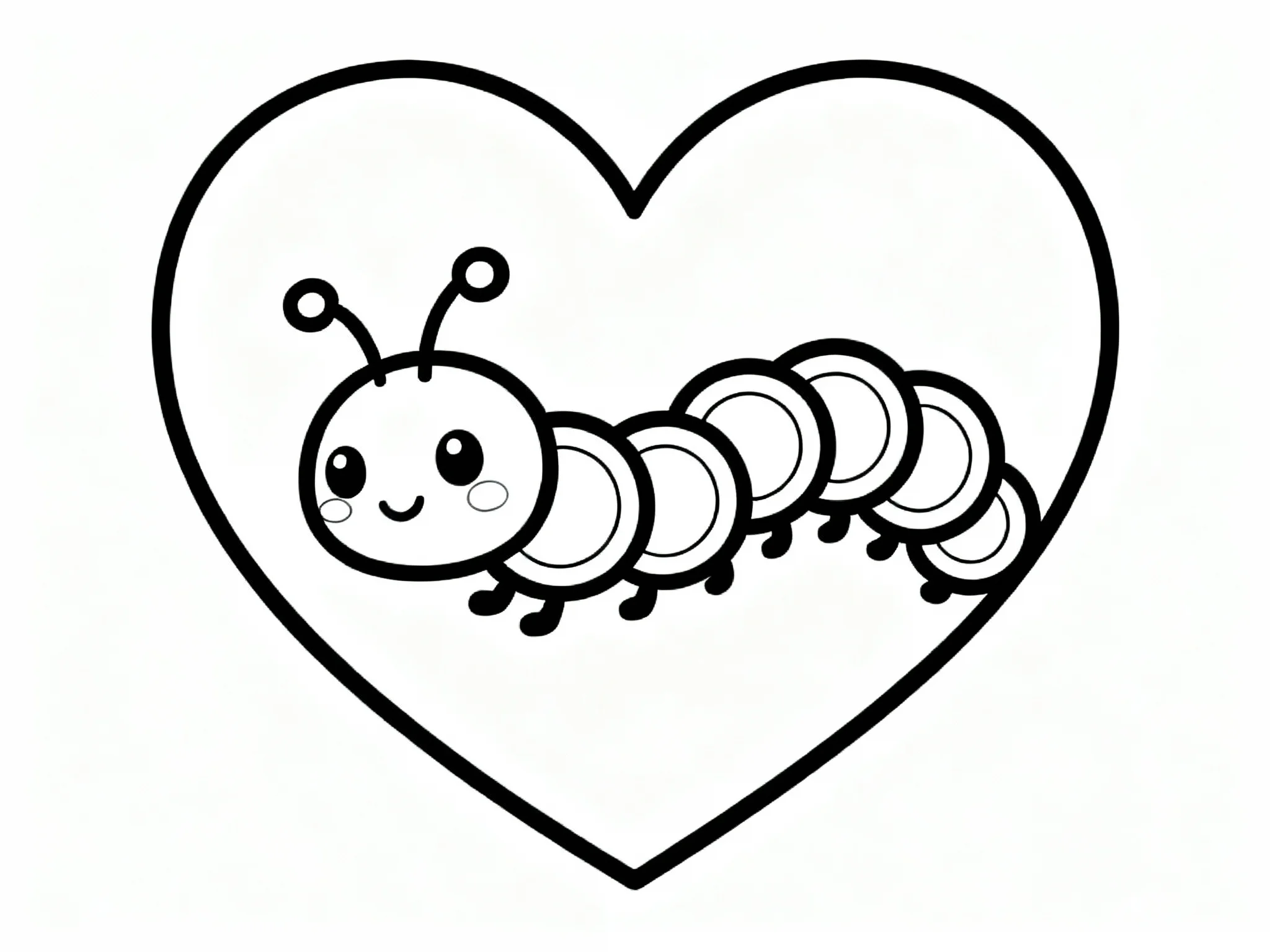 Heart with Caterpillar