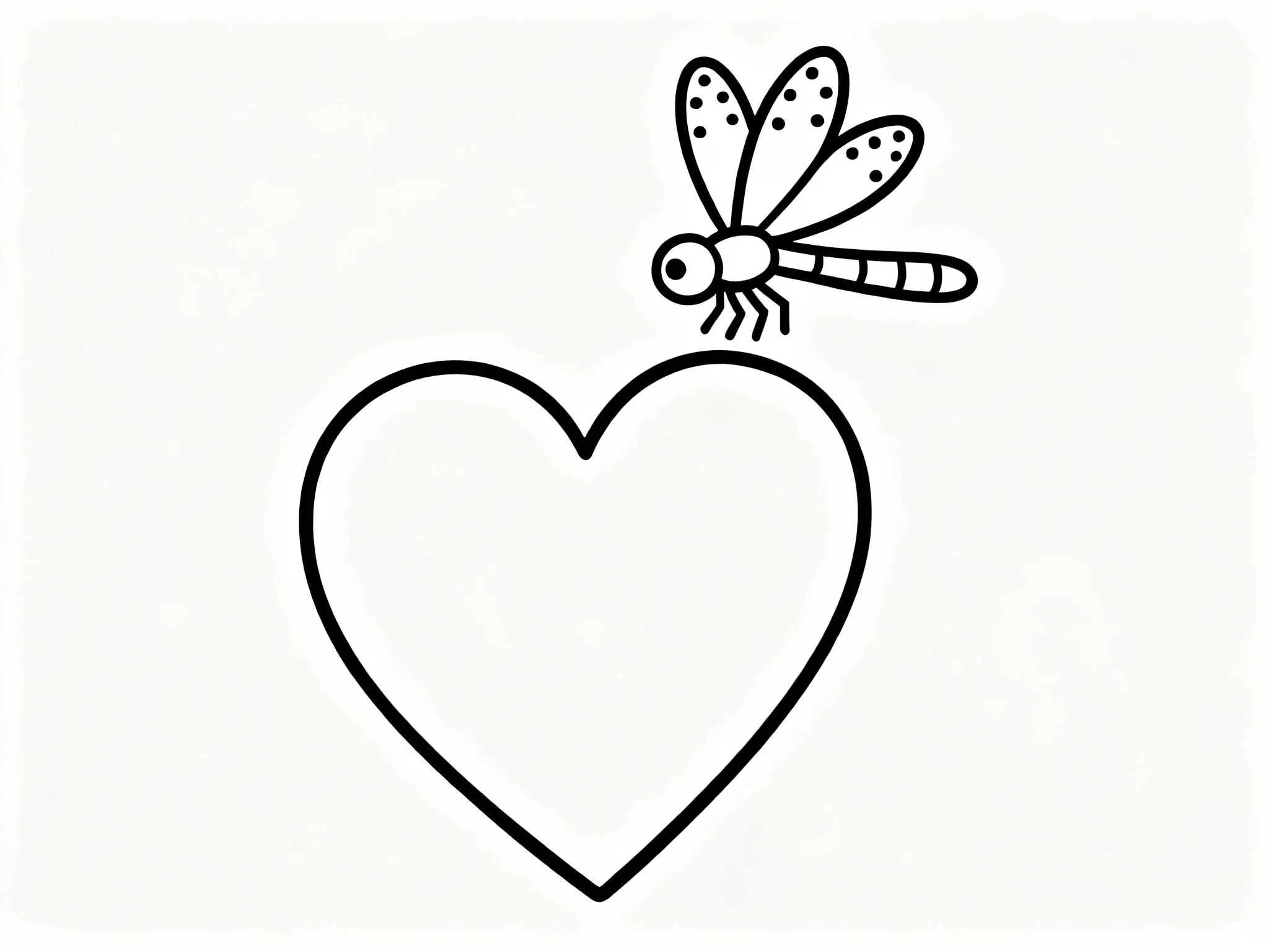 Heart with Dragonfly