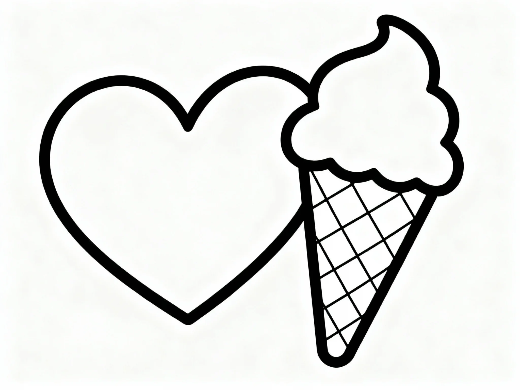 Heart with Ice Cream