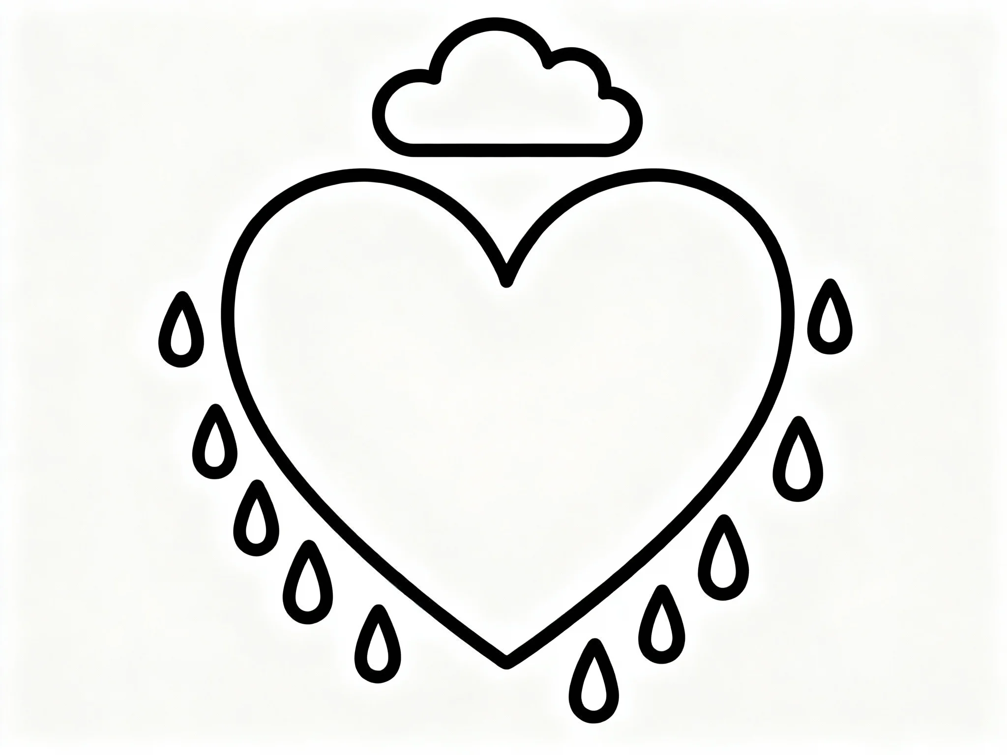 Heart with Raindrops