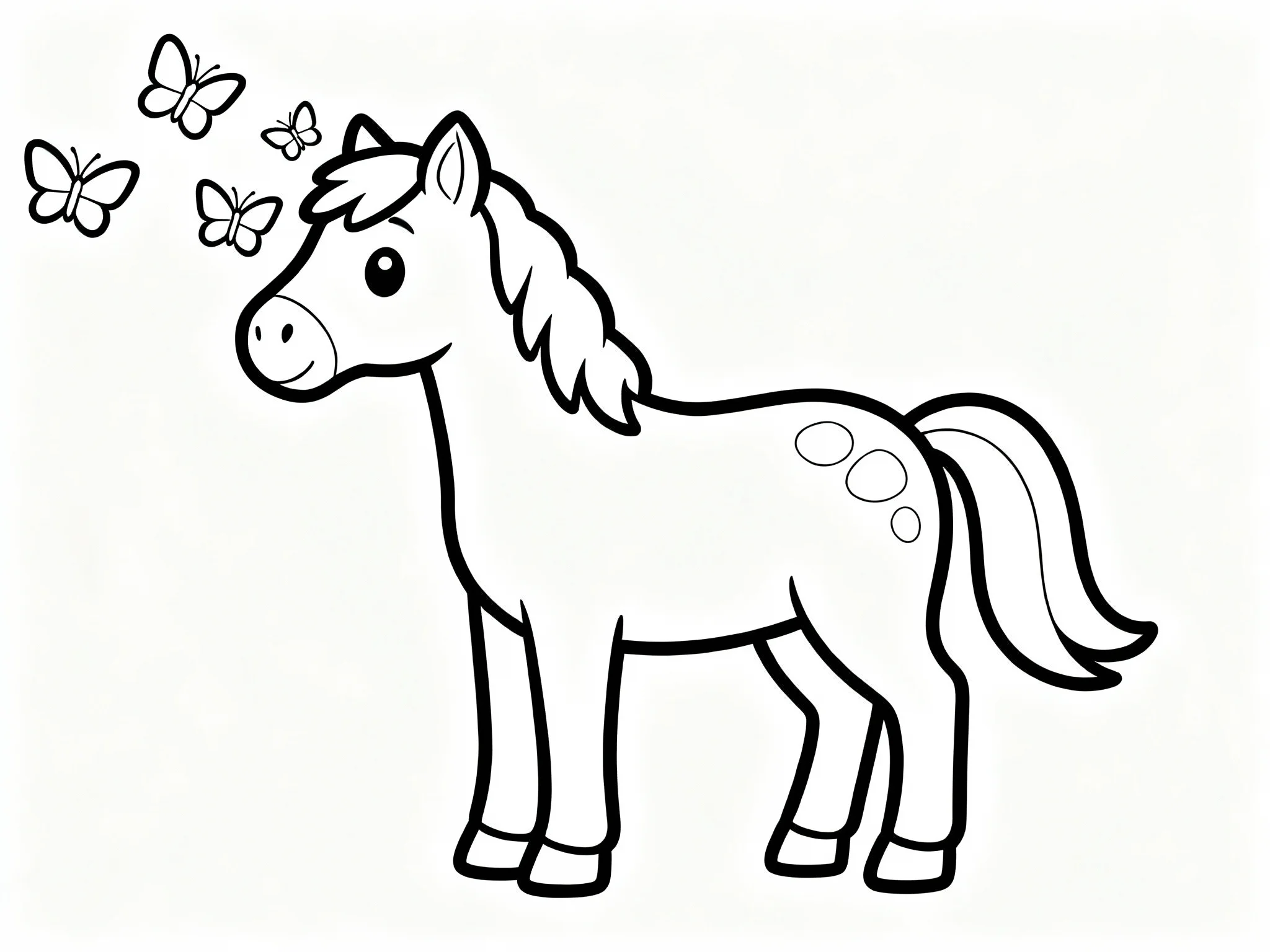 Horse with Butterflies