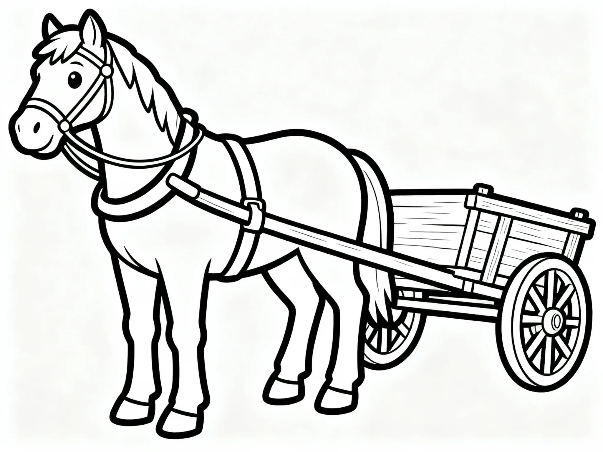 Horse Pulling a Cart
